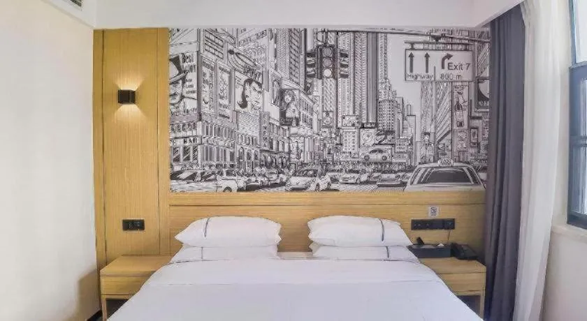 Bed in City Comfort Inn Yichang Zigui Three Gorges Dam Binhu