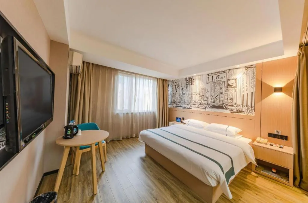 Bed in City Comfort Inn Beijing Capital Airport Shunyi Metro Station