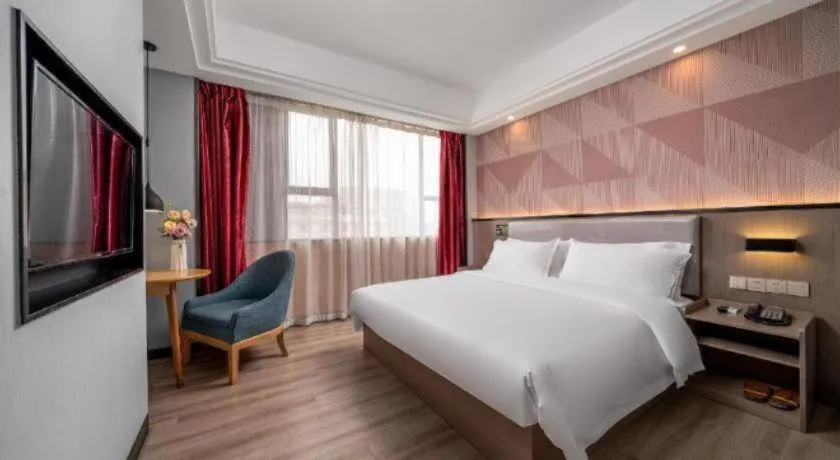 Bed in Borrman Hotel Guangzhou Xinshi Baixin Plaza Qifu Road