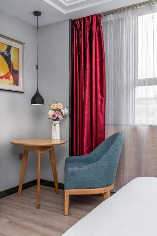 Bed in Borrman Hotel Guangzhou Xinshi Baixin Plaza Qifu Road