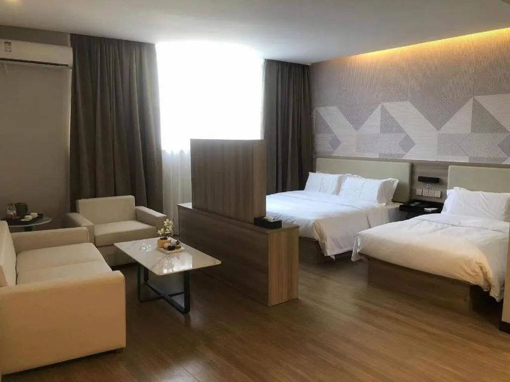Bed in Borrman Hotel Suzhou Wujiang Zhongshan North Road Pedestrian Street