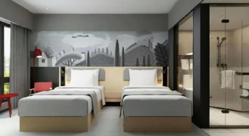 Bed in Borrman Hotel Suzhou Wujiang Zhongshan North Road Pedestrian Street