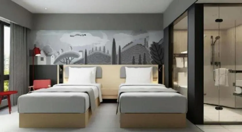 Bed in Borrman Hotel Suzhou Wujiang Zhongshan North Road Pedestrian Street