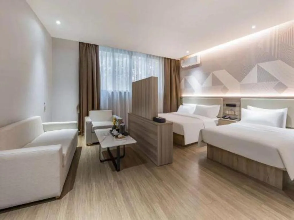 Bed in Borrman Hotel Suzhou Wujiang Zhongshan North Road Pedestrian Street