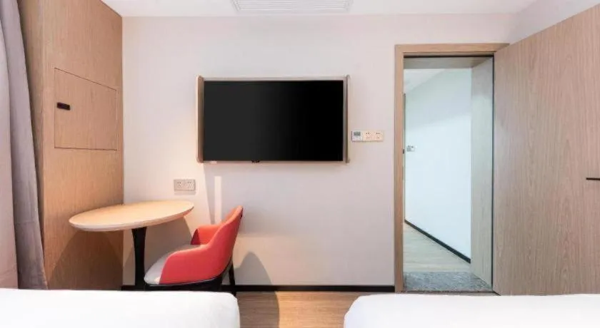 Bed in Borrman Hotel Wuhan First Hospital Hanzheng Street Metro Station