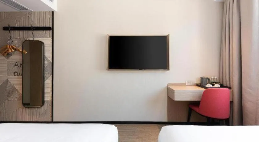 Bed in Borrman Hotel Wuhan First Hospital Hanzheng Street Metro Station