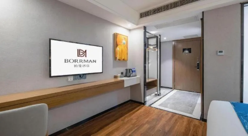 Bed in Borrman Hotel Nanning Anji Passenger Station Xijin Metro Station