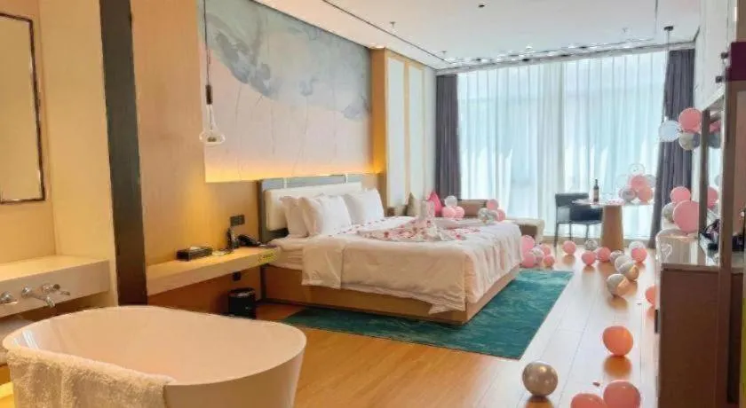 Bed in Ramada Encore by Wyndham Jinan Shanghe