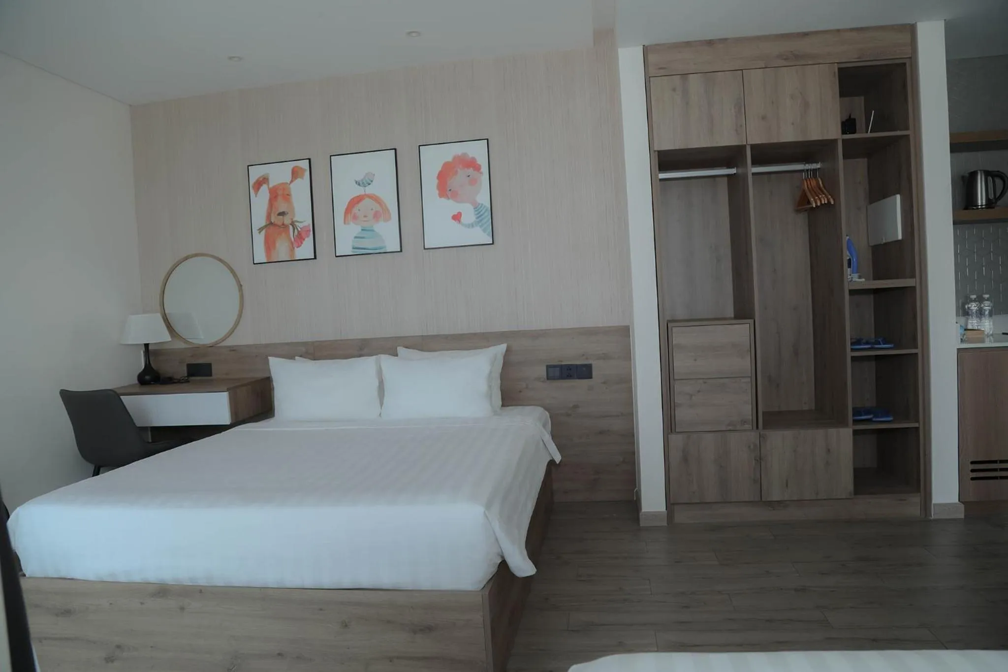 wardrobe, Bed in Apec Mandala Hotel & Apartment Tuy Hòa