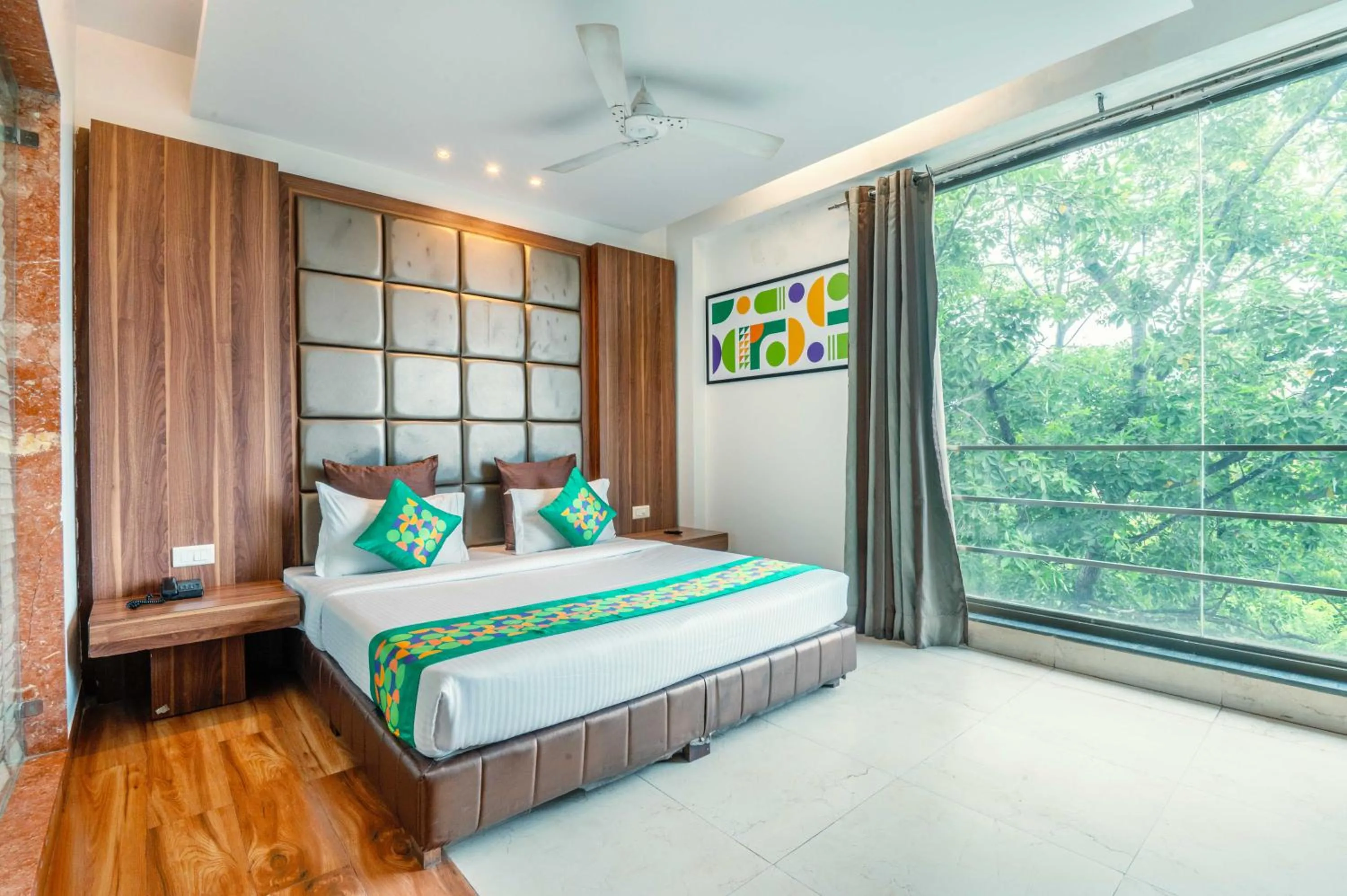 Bedroom, Bed in Treebo Twin Tree