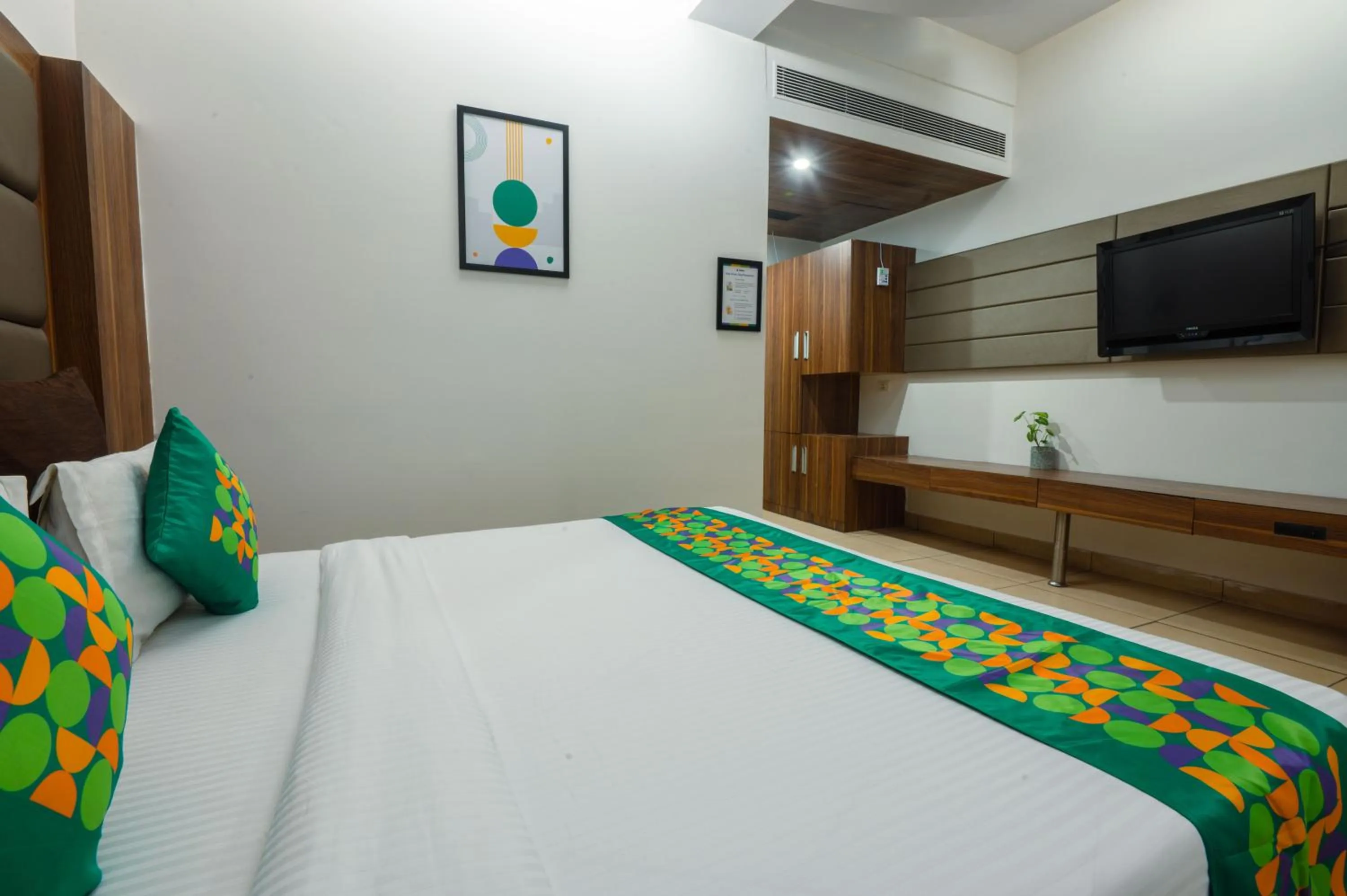 Bedroom, Bed in Treebo Twin Tree