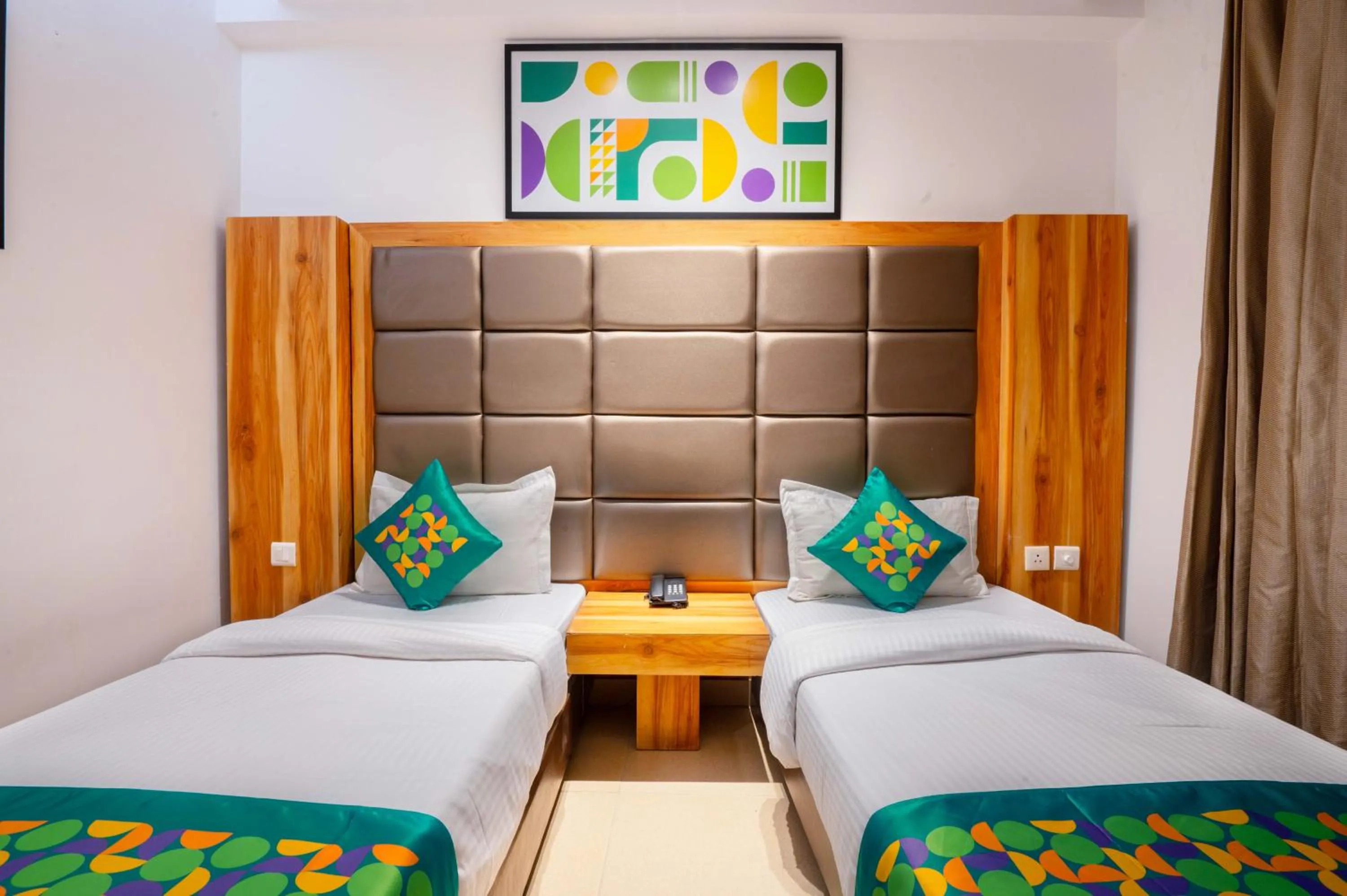 Bedroom, Bed in Treebo Twin Tree