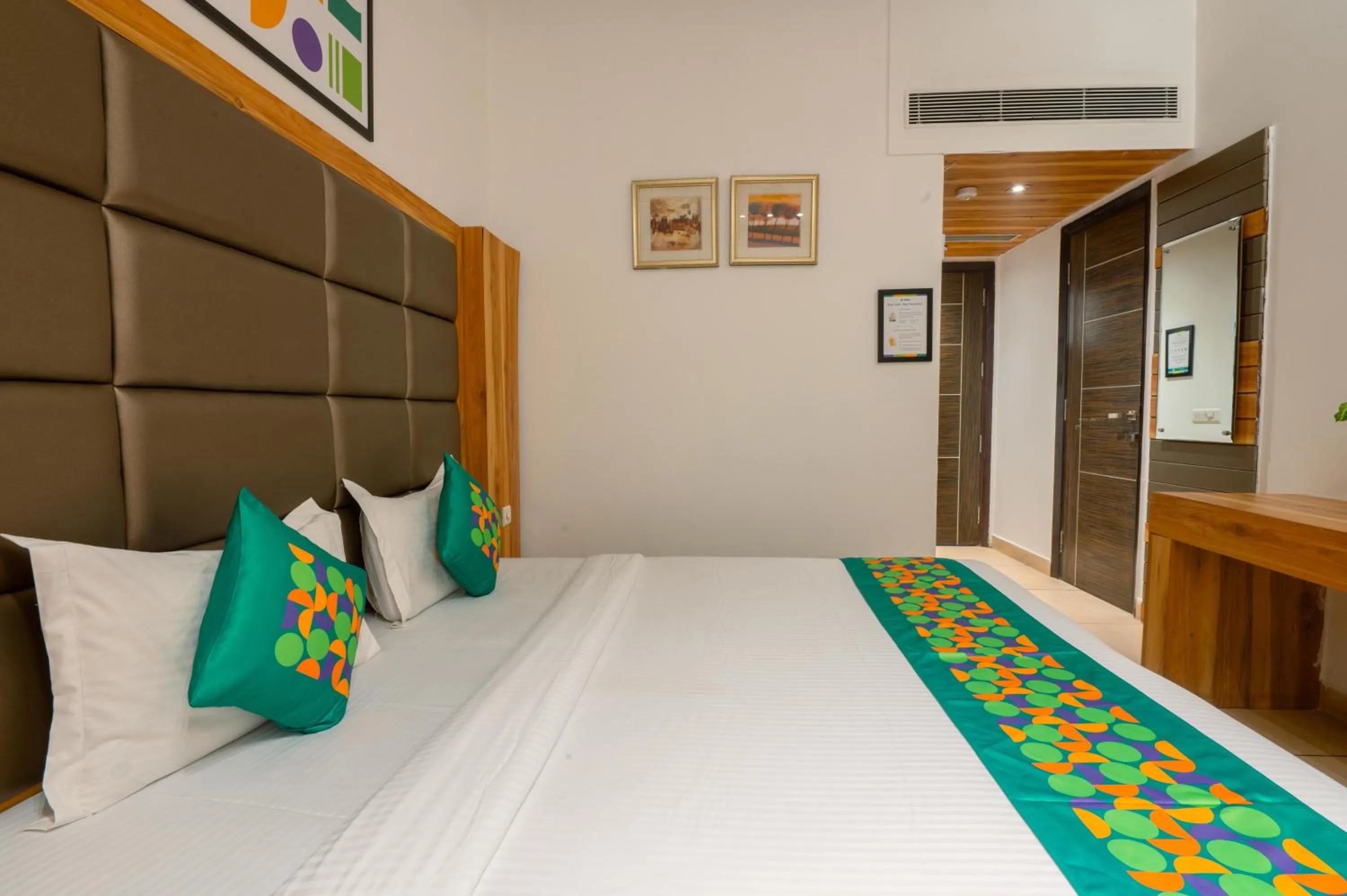 Bedroom, Bed in Treebo Twin Tree