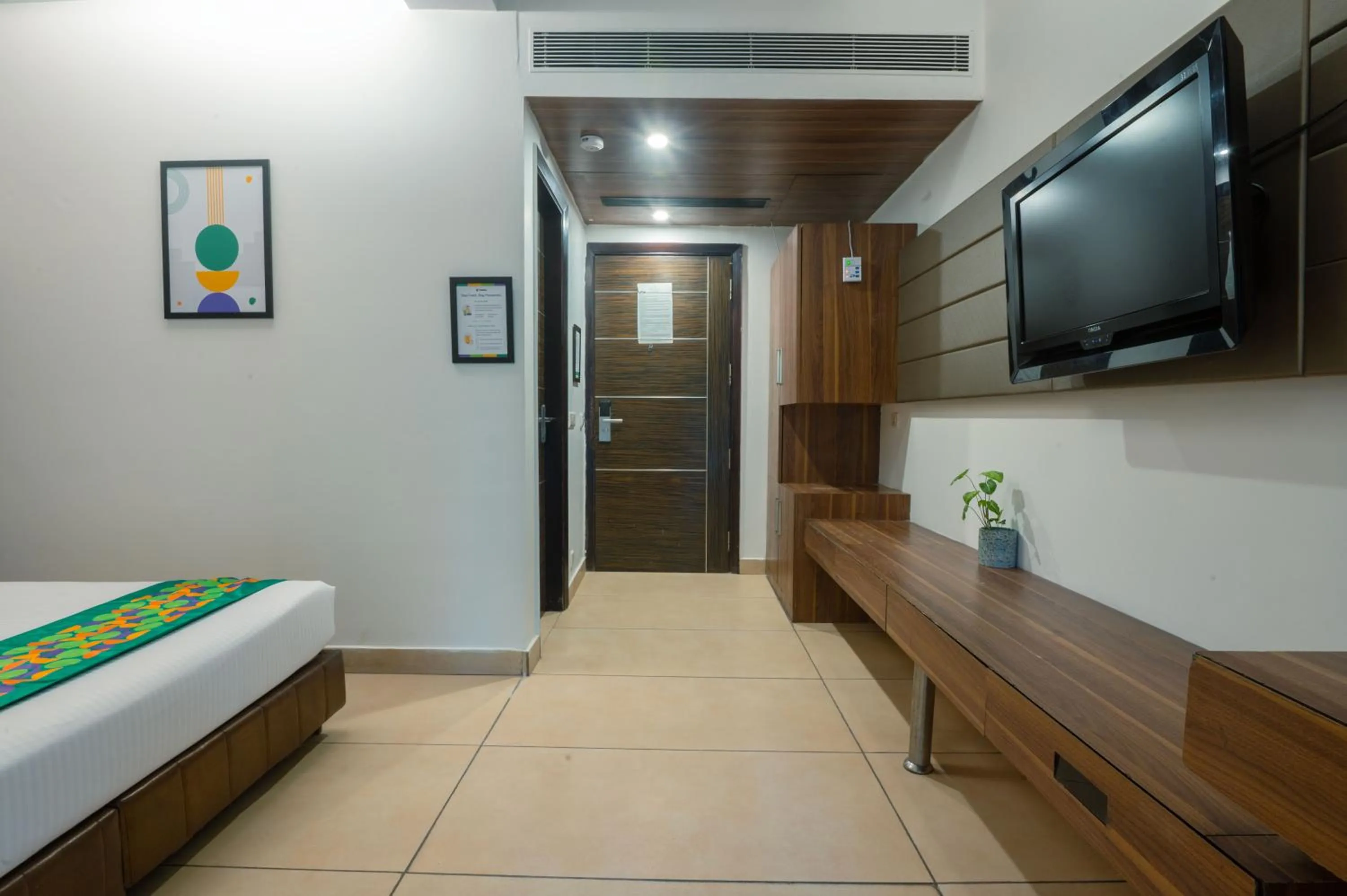 Bedroom, Bed in Treebo Twin Tree