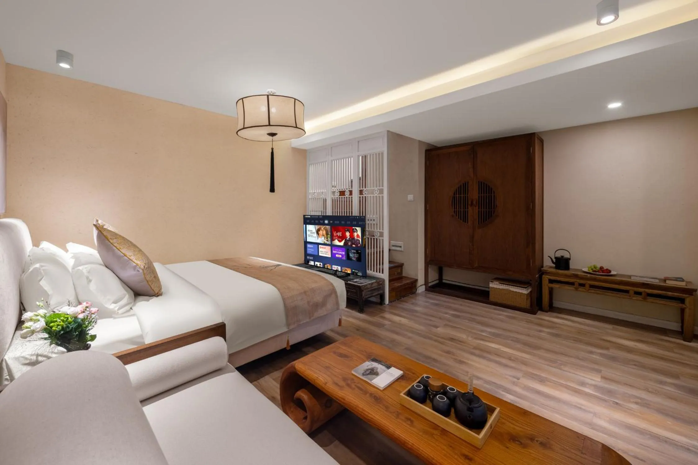 Bed in Beijing Le Zai Nan Luo Gu Xiang Wang Fu Jing Forbidden City Courtyard Hotel&Free laundry service&Free coffee &Paid Dumpling experience service