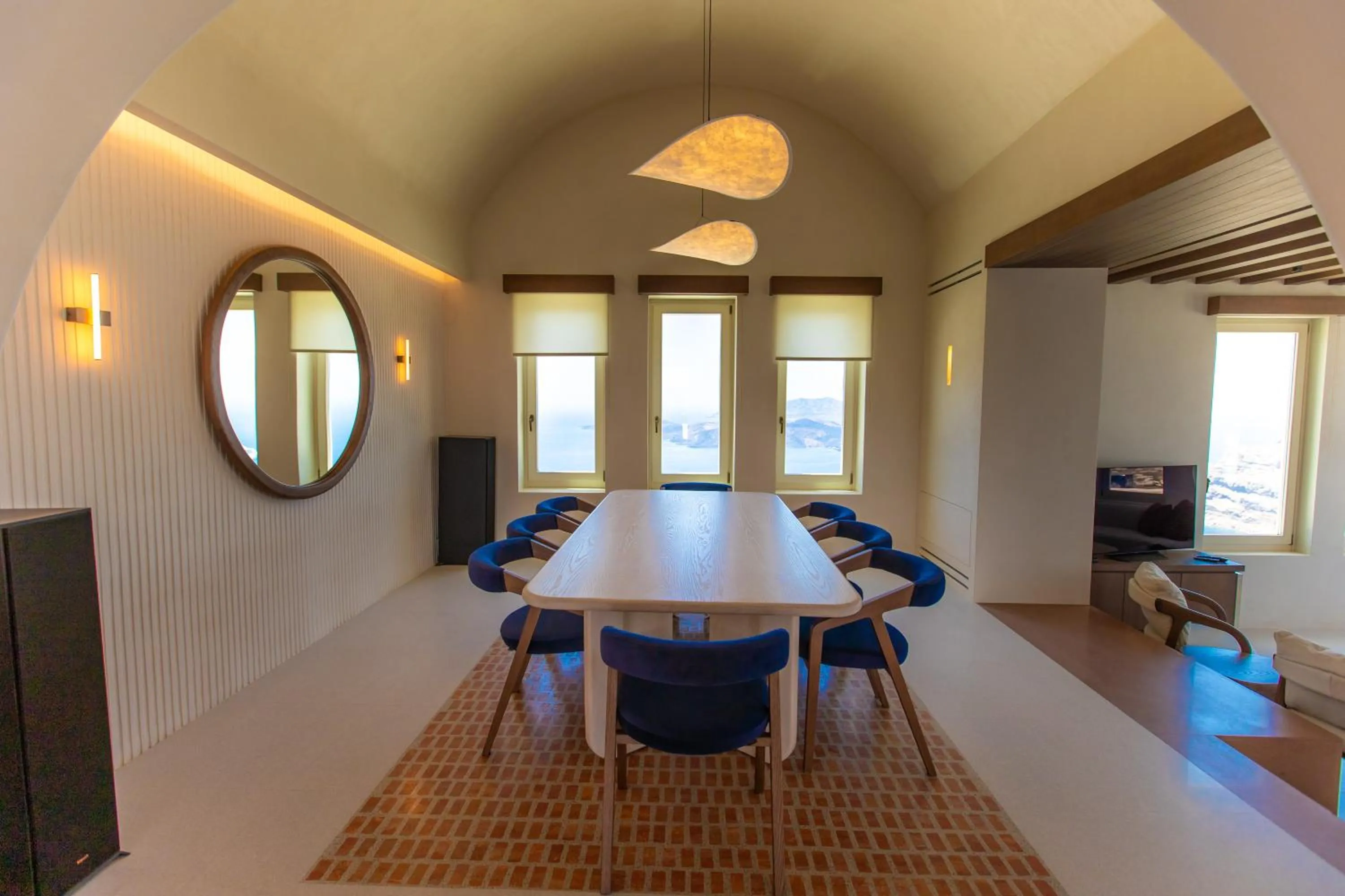 Seating area in Islet Santorini Infinity Caldera Villa