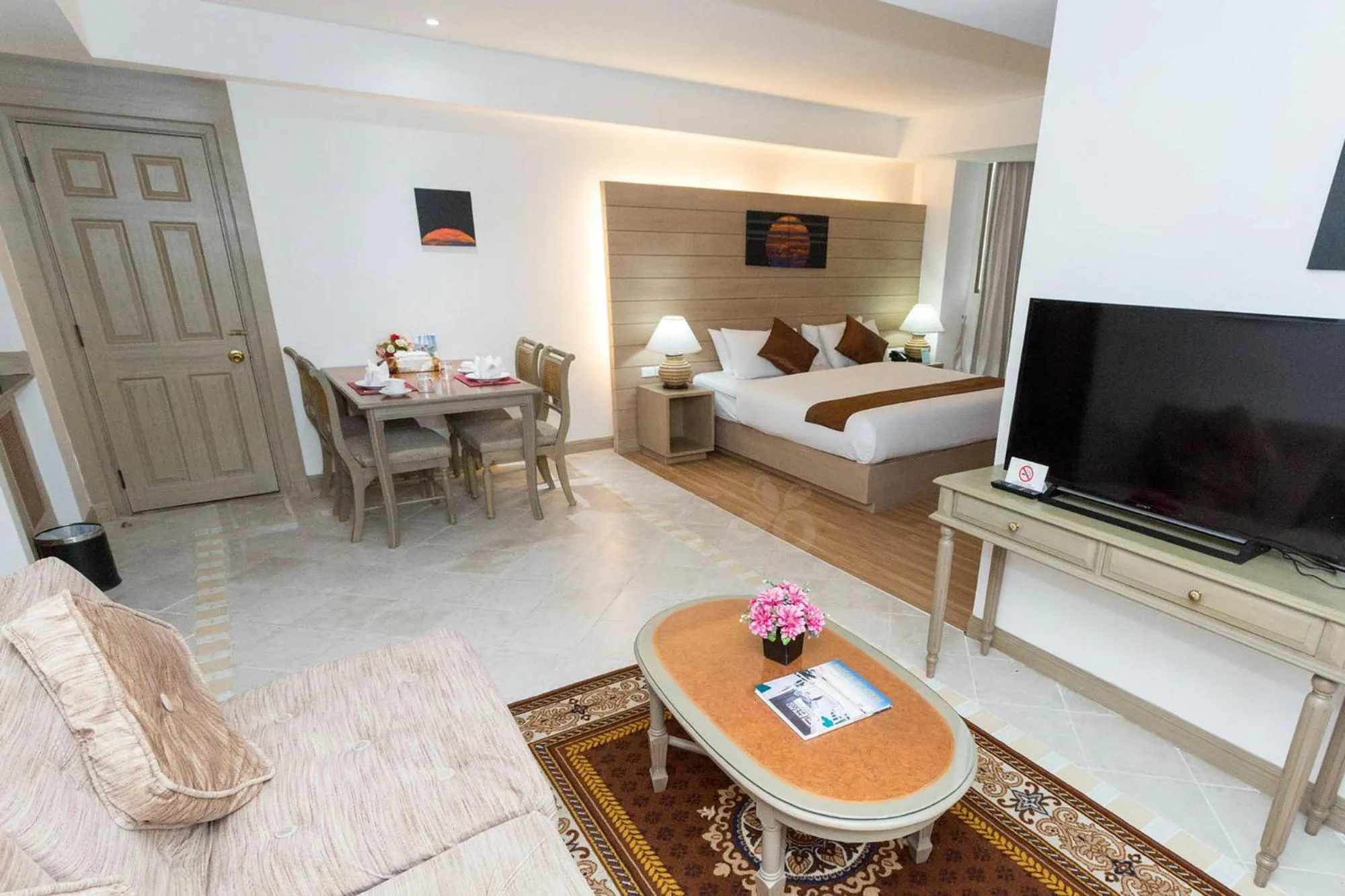 Living room, Bed in The Grand Sathorn