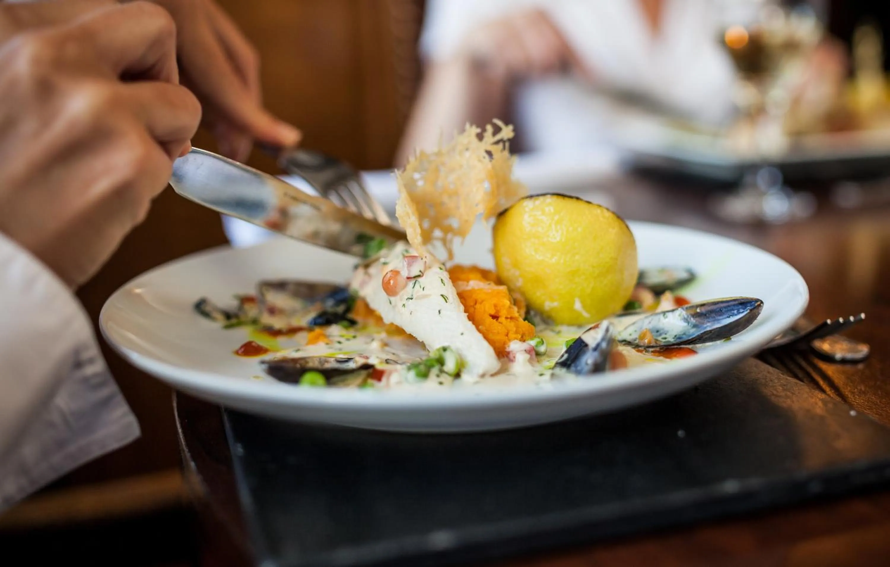 Food close-up in Hollies Hotel
