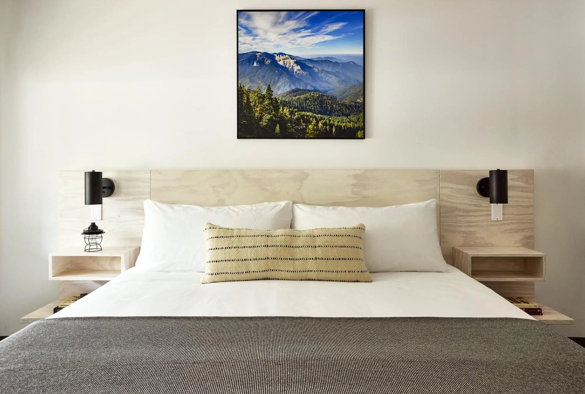 Bed in AutoCamp Sequoia