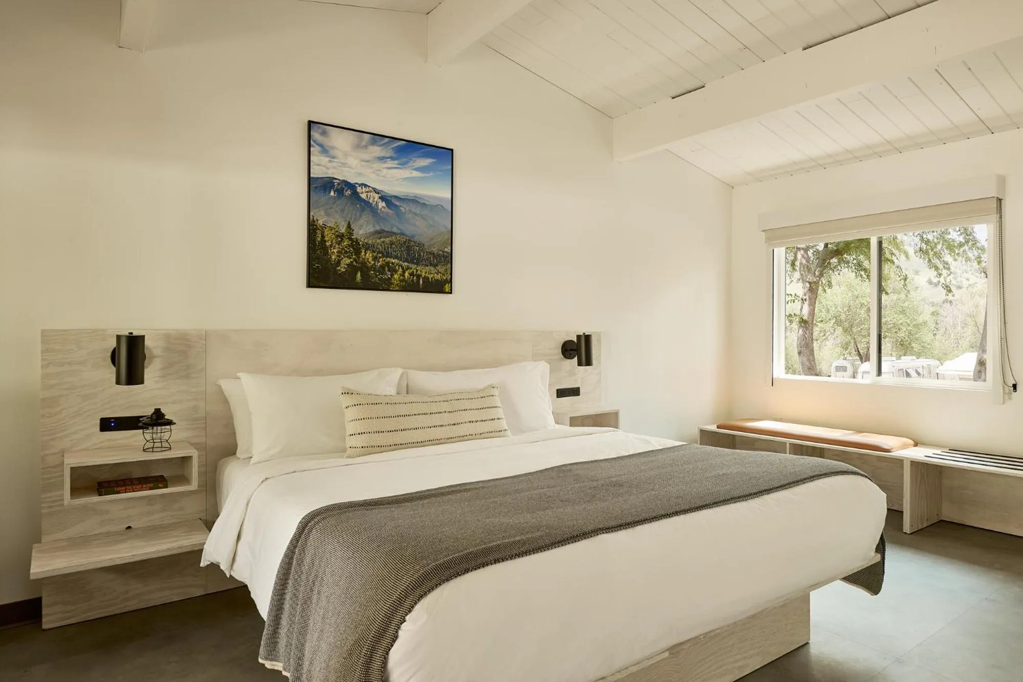 Bed in AutoCamp Sequoia