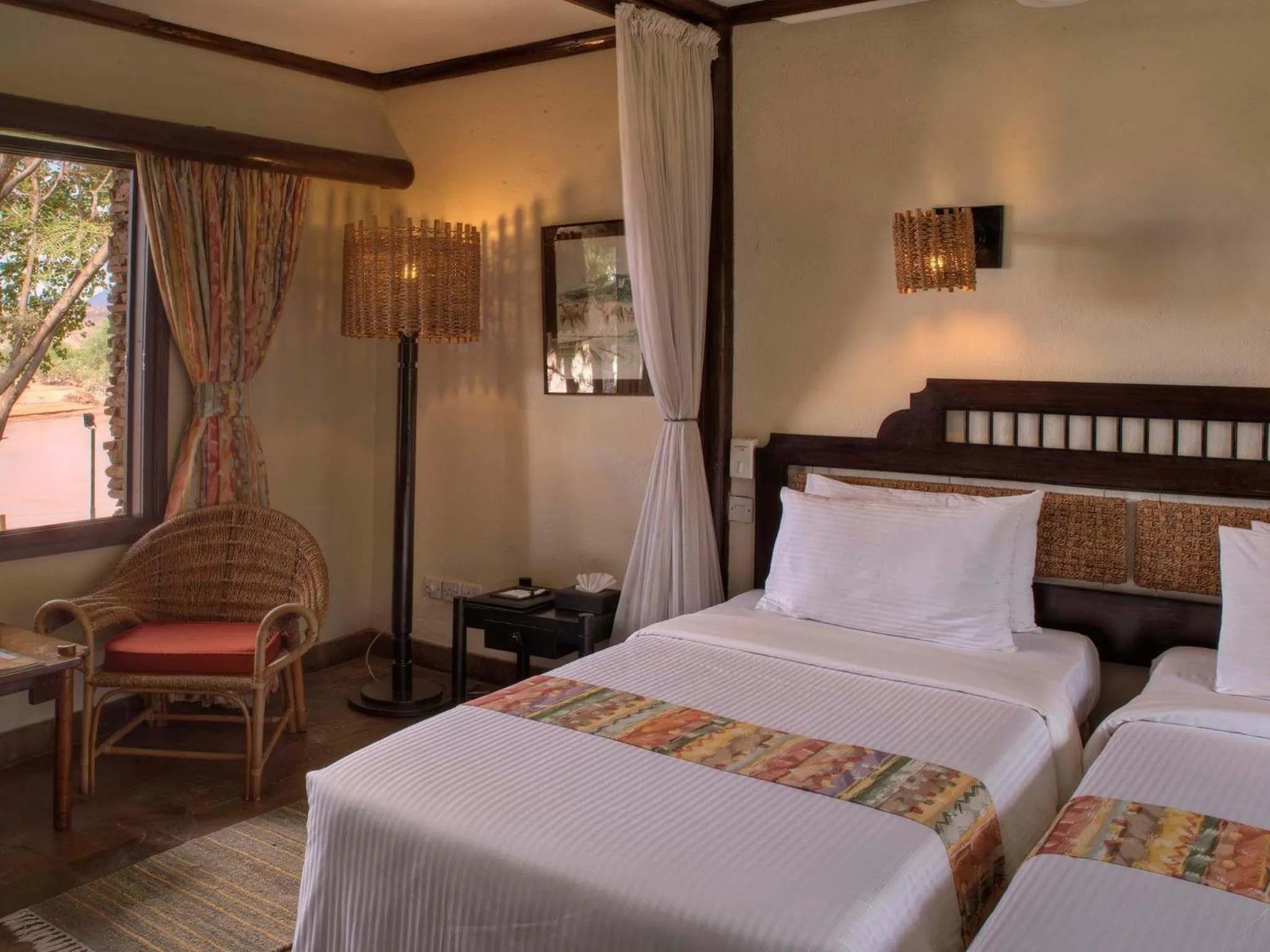 Photo of the whole room, Bed in Sarova Shaba Game Lodge
