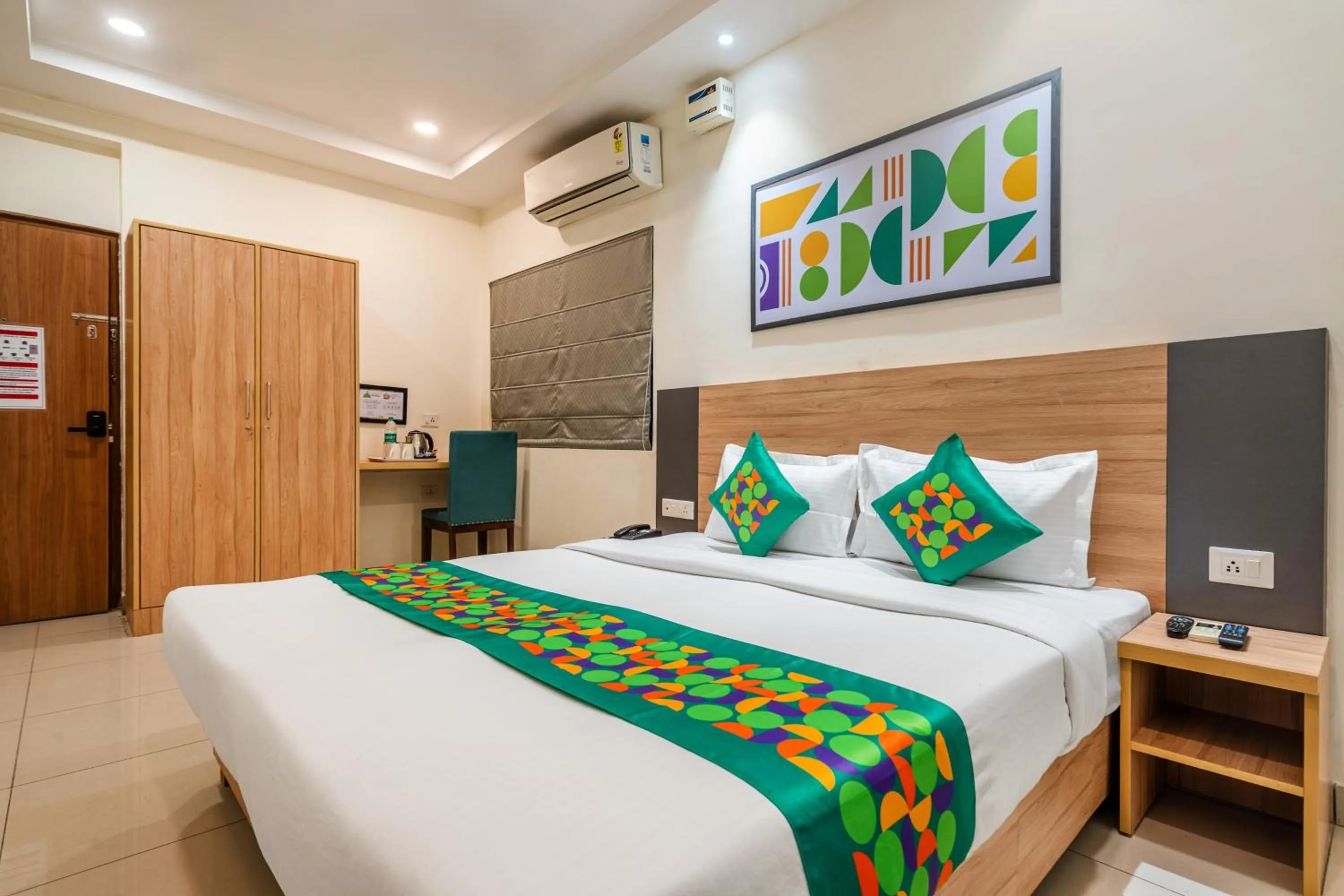 Bedroom, Bed in Treebo Sapphire Bliss