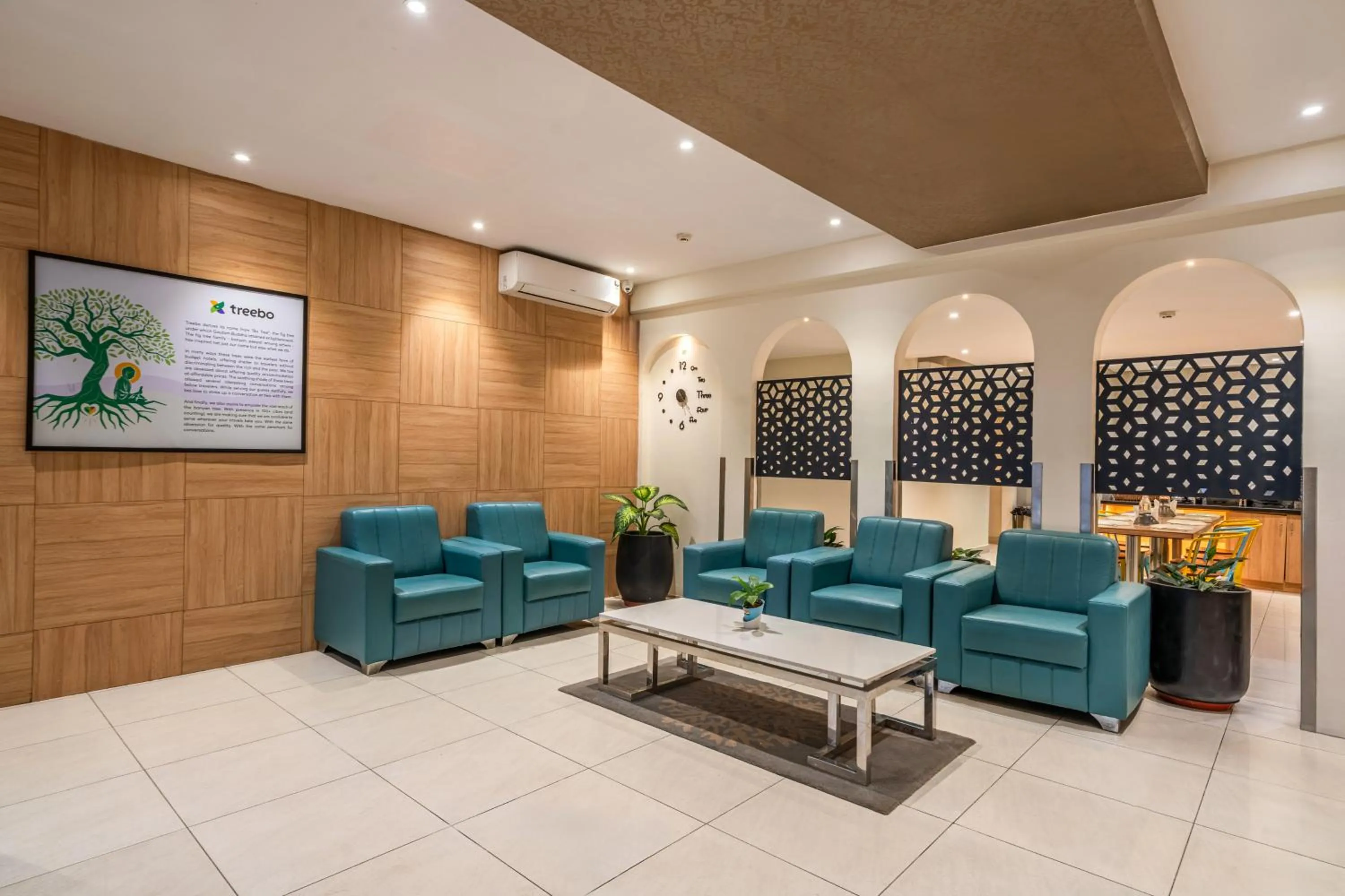 Seating area in Treebo Sapphire Bliss