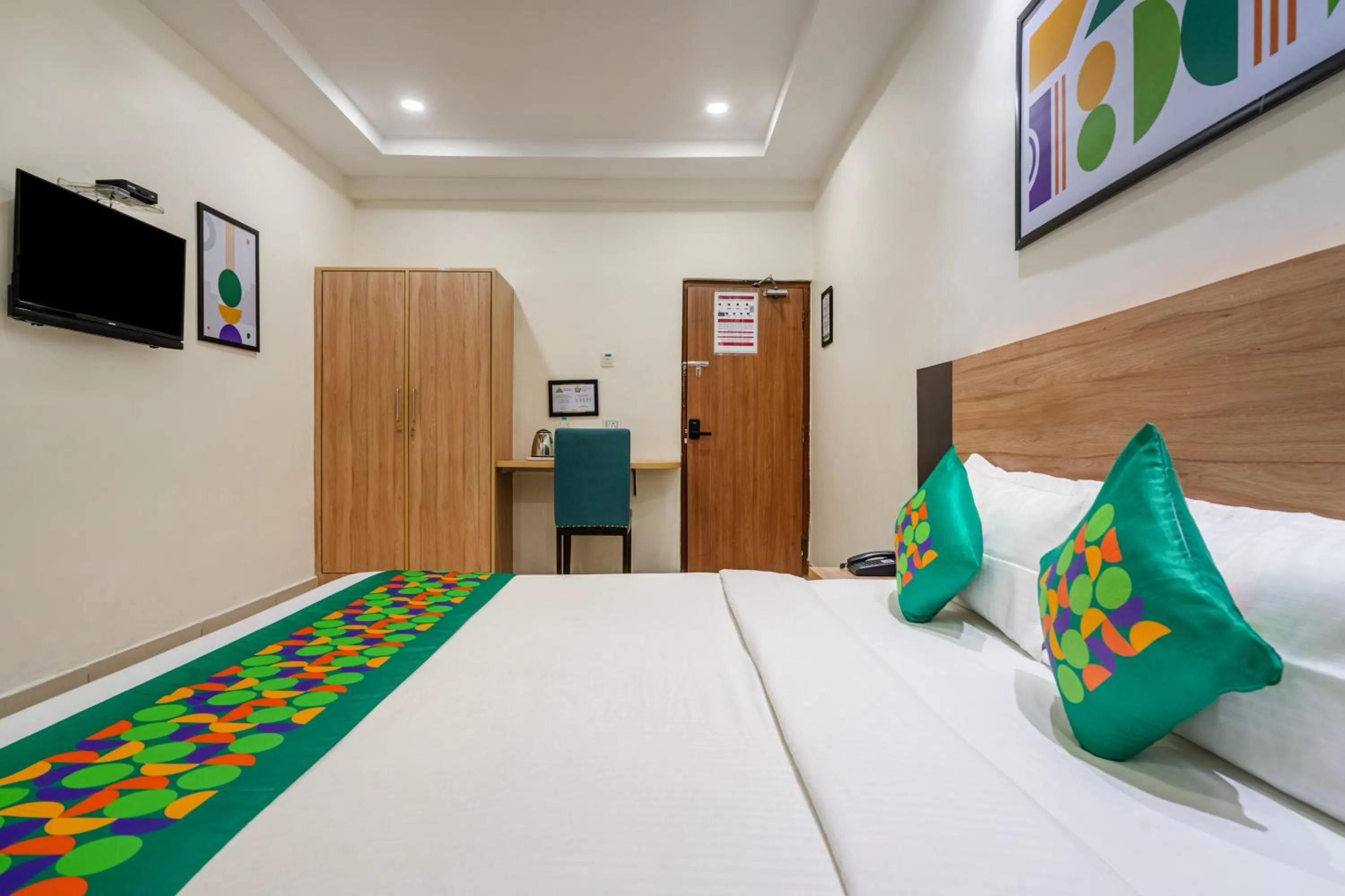 Bedroom, Bed in Treebo Sapphire Bliss