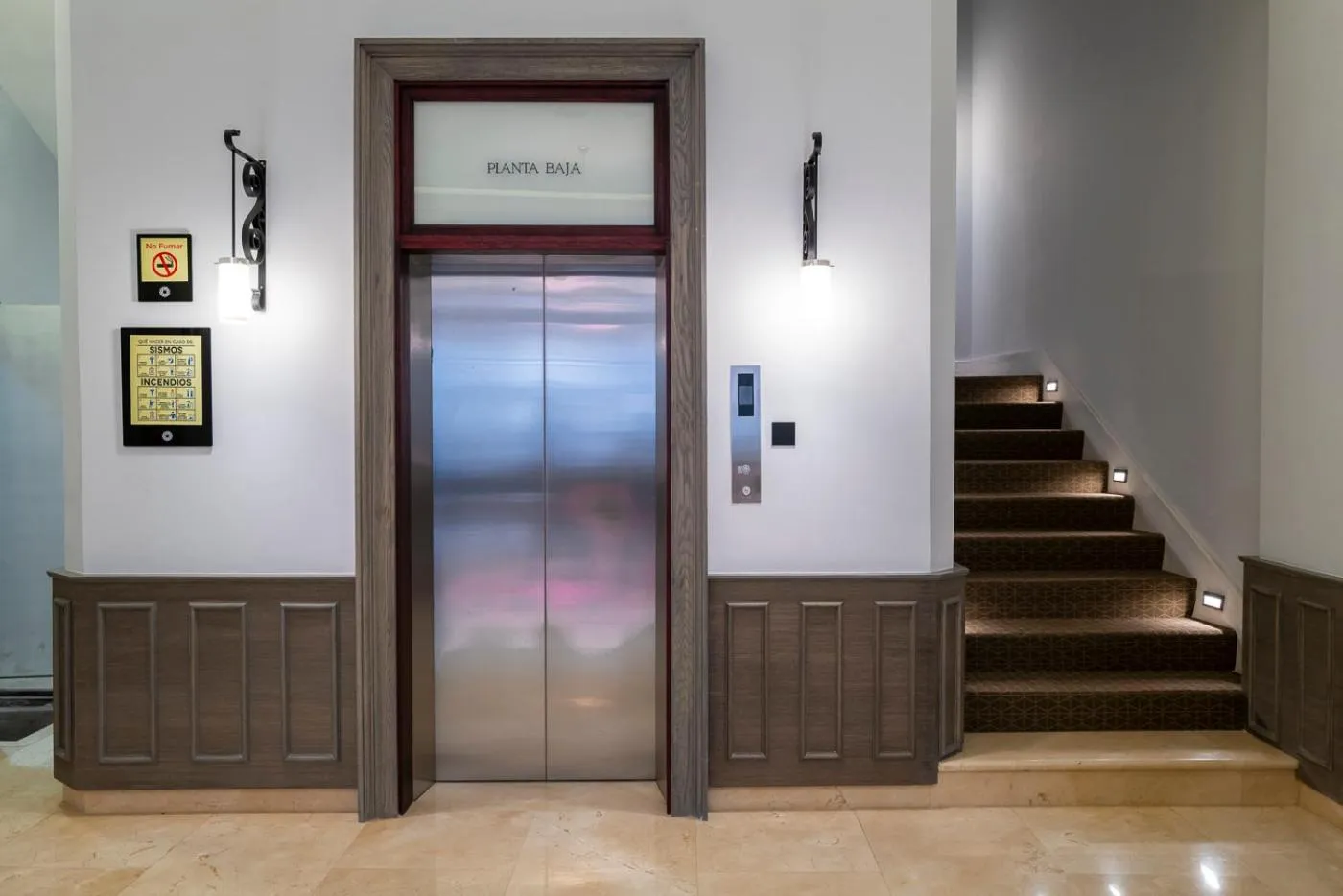elevator in Hotel Bellas Artes