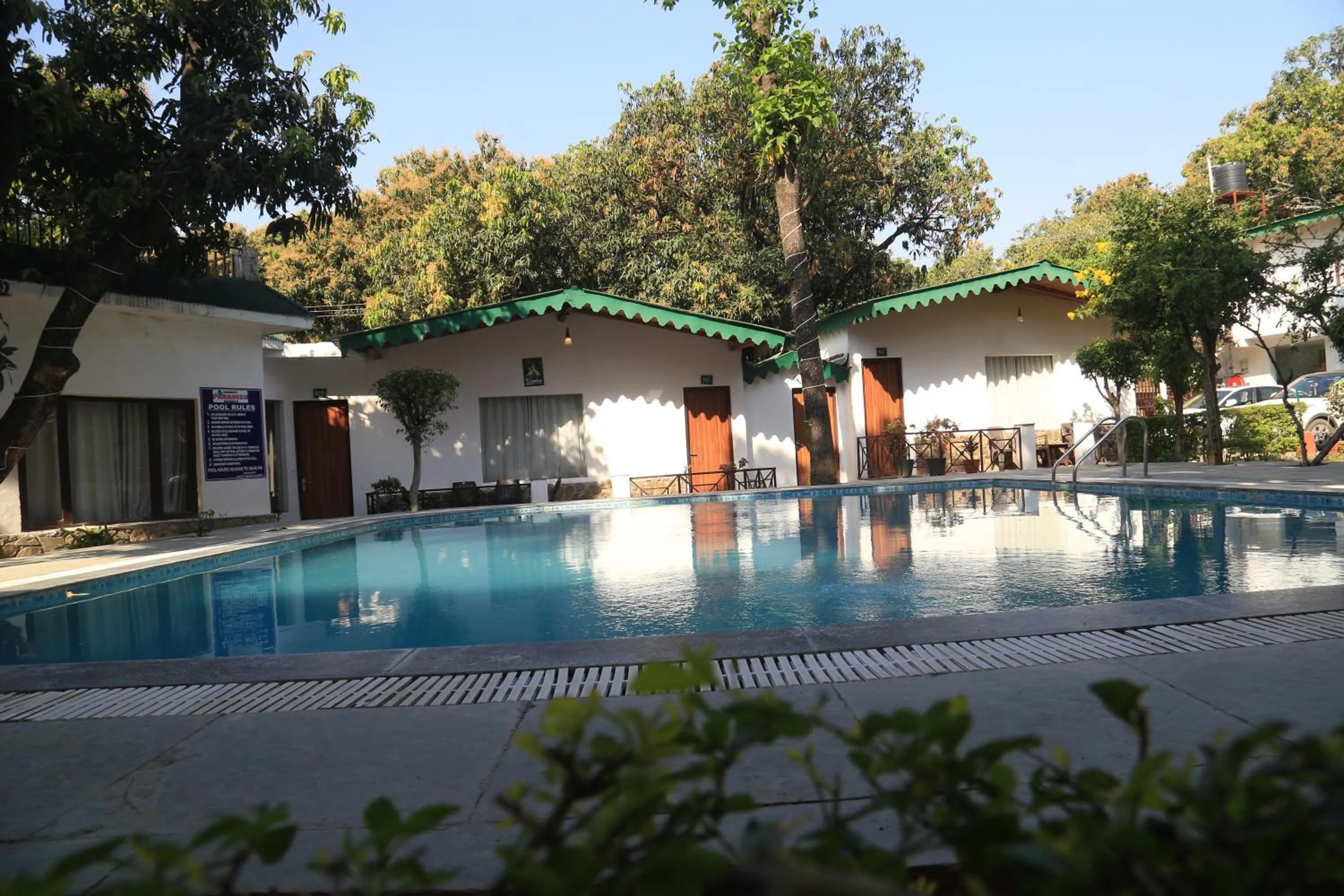 Swimming pool in Corbett Paradiso Resort Dikhuli
