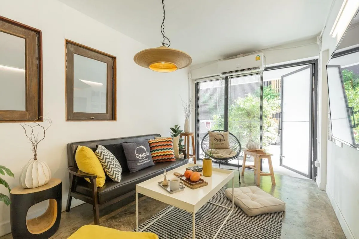 Living room in Near One Nimman 1 Bedroom in TownHouse