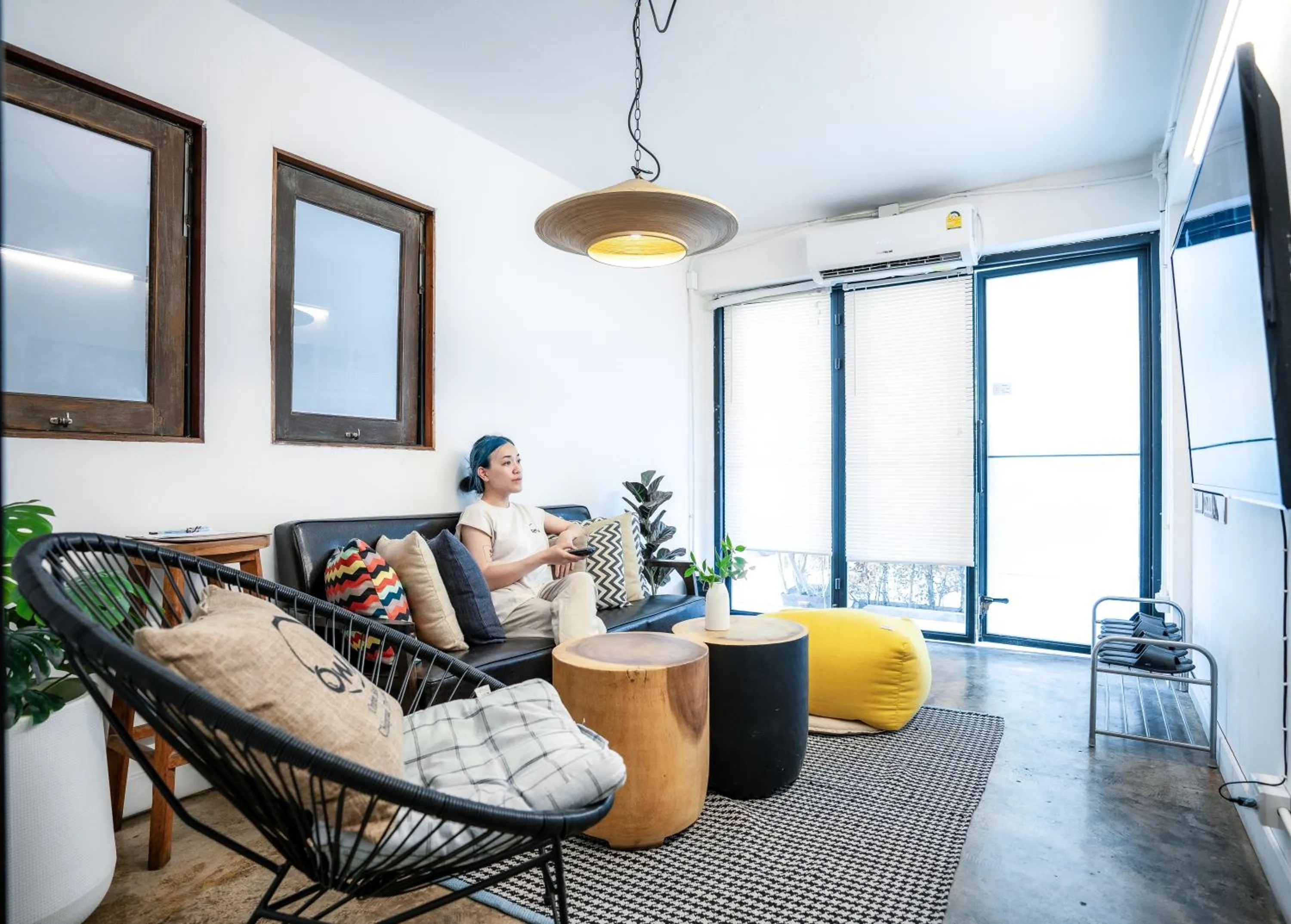 Living room in Near One Nimman 1 Bedroom in TownHouse