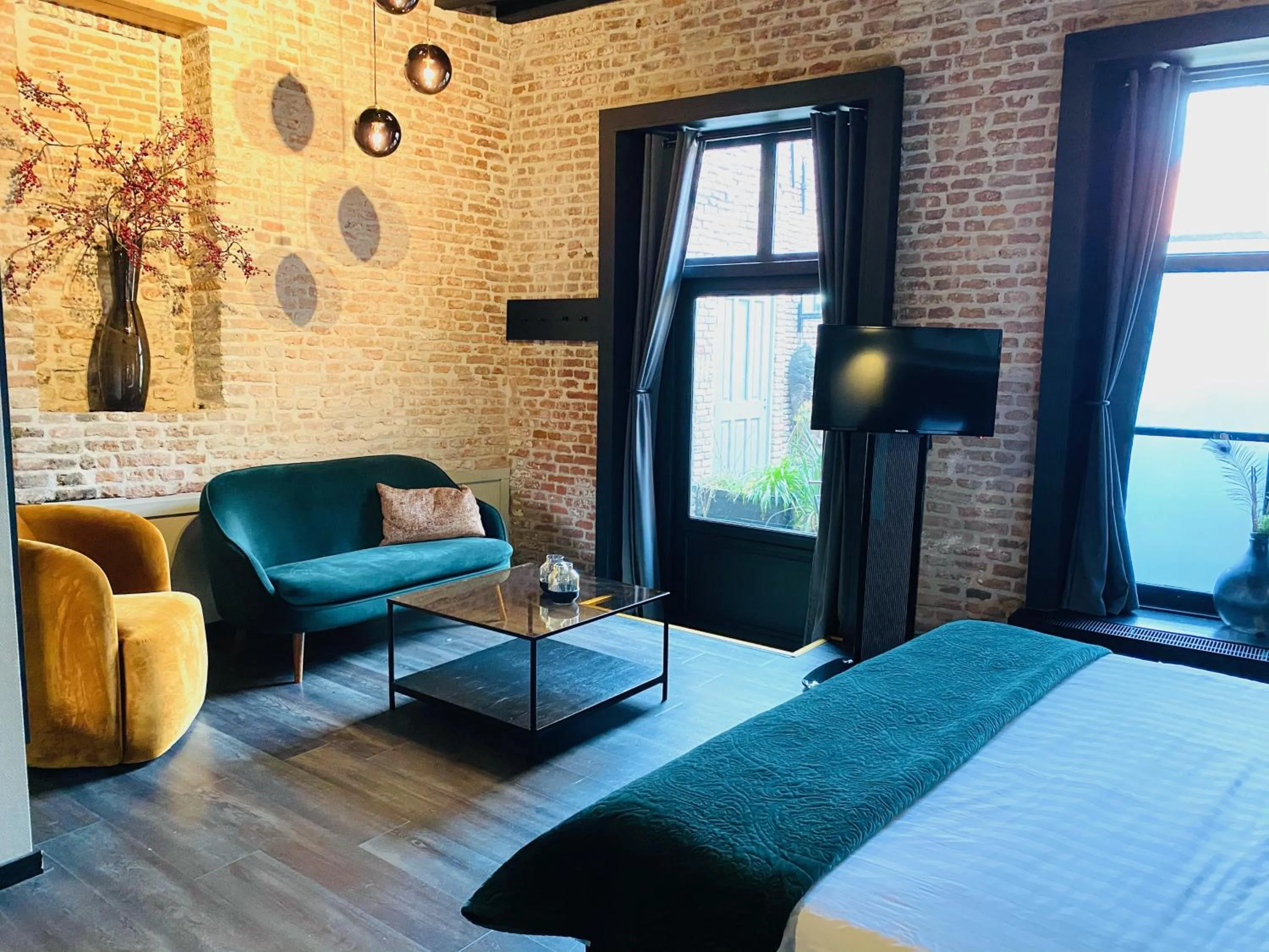 Patio, Bed in Hotel de Prince