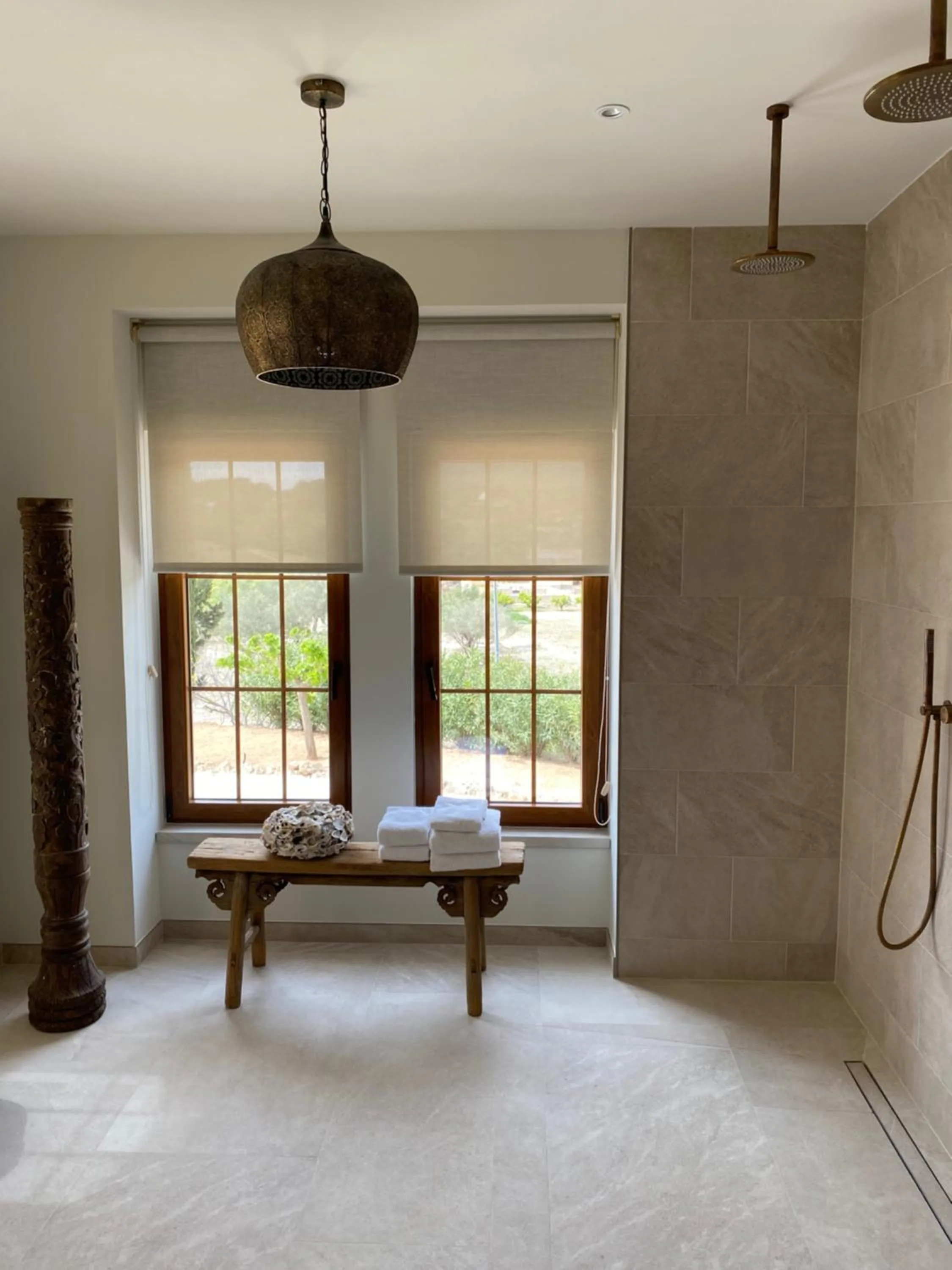 Shower in Hotel Finca La Mixtura, Restaurant Mélange