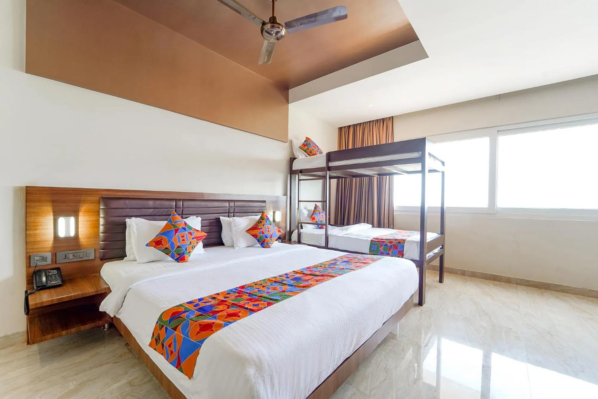 Bed in Oriva Nestlay Rooms Ramnad