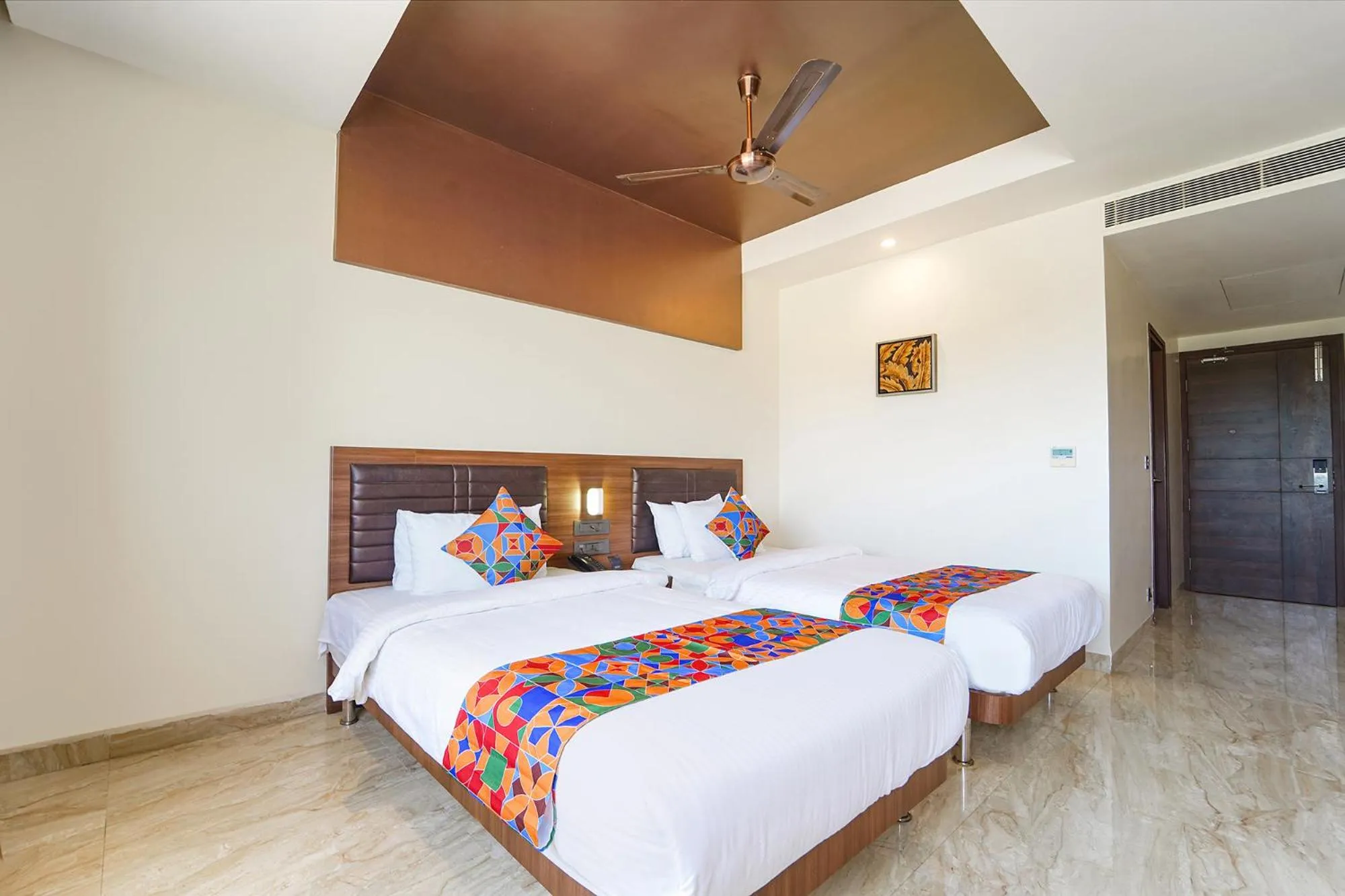 Bed in Oriva Nestlay Rooms Ramnad