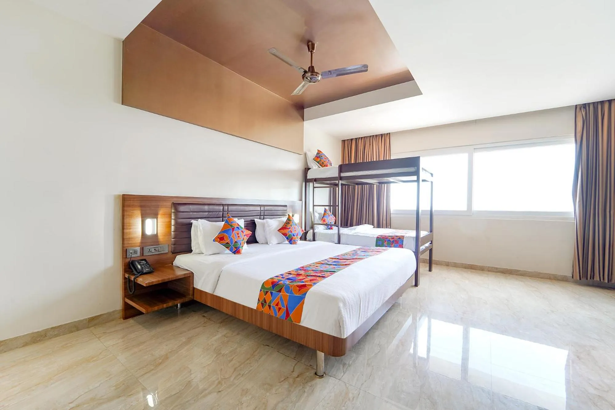 Bed in Oriva Nestlay Rooms Ramnad