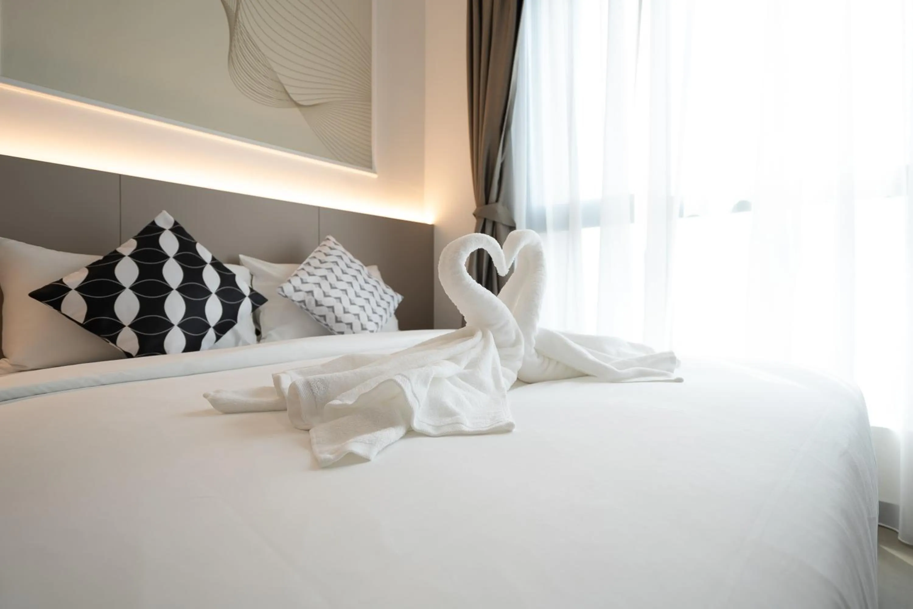 Bed in Mossaz Leisure Suites Kuala Lumpur