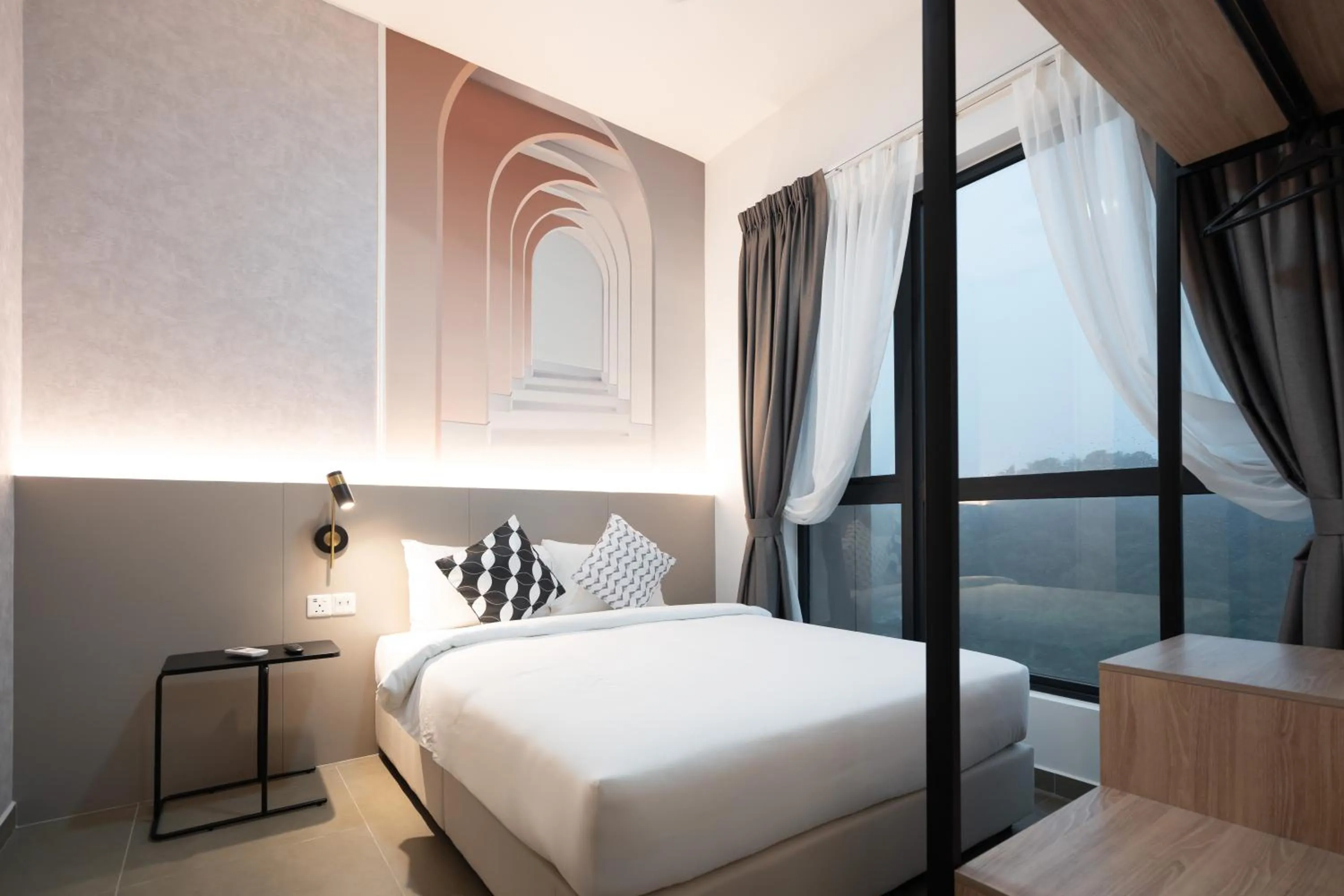 Bed in Mossaz Leisure Suites Kuala Lumpur