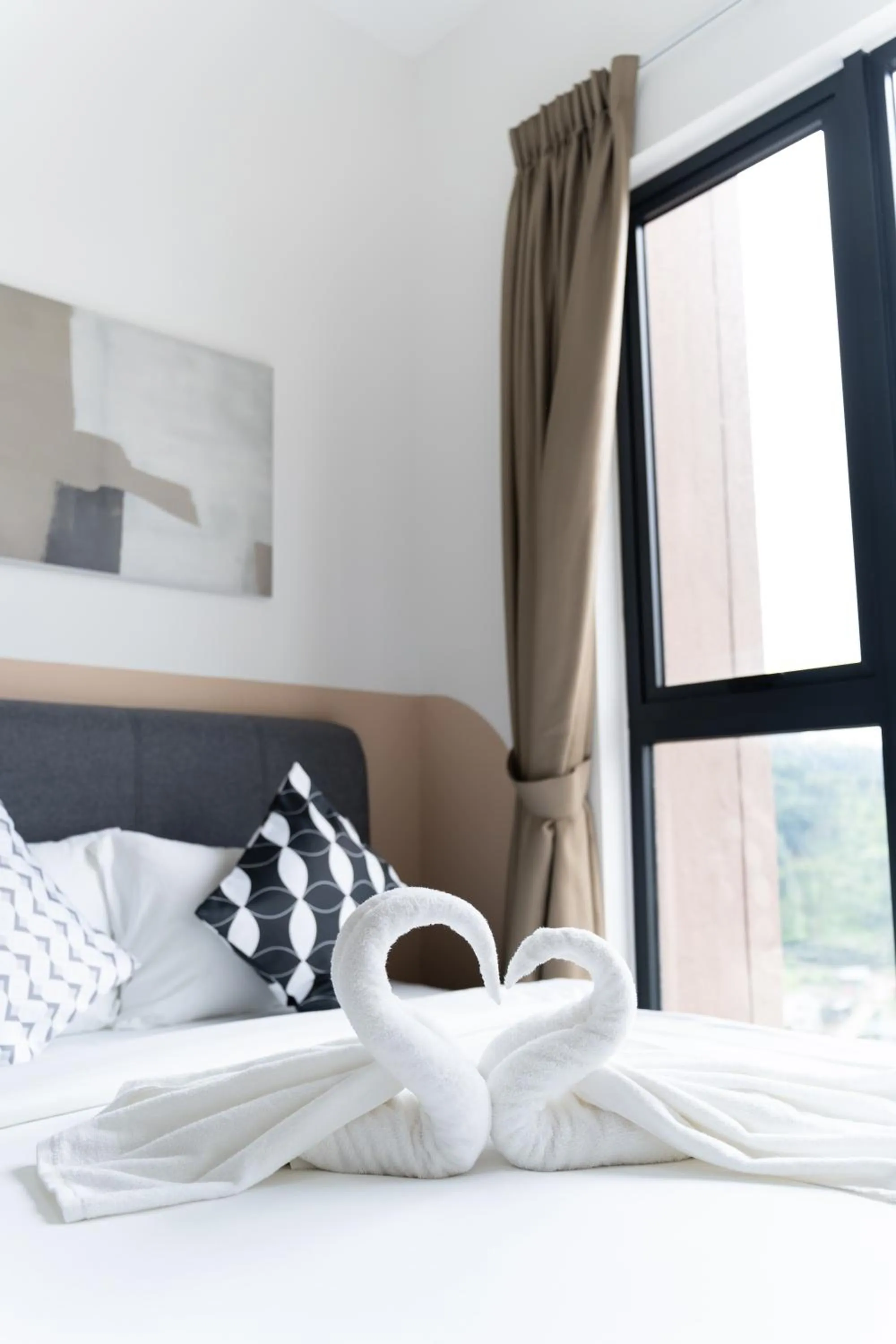 Bed in Mossaz Leisure Suites Kuala Lumpur