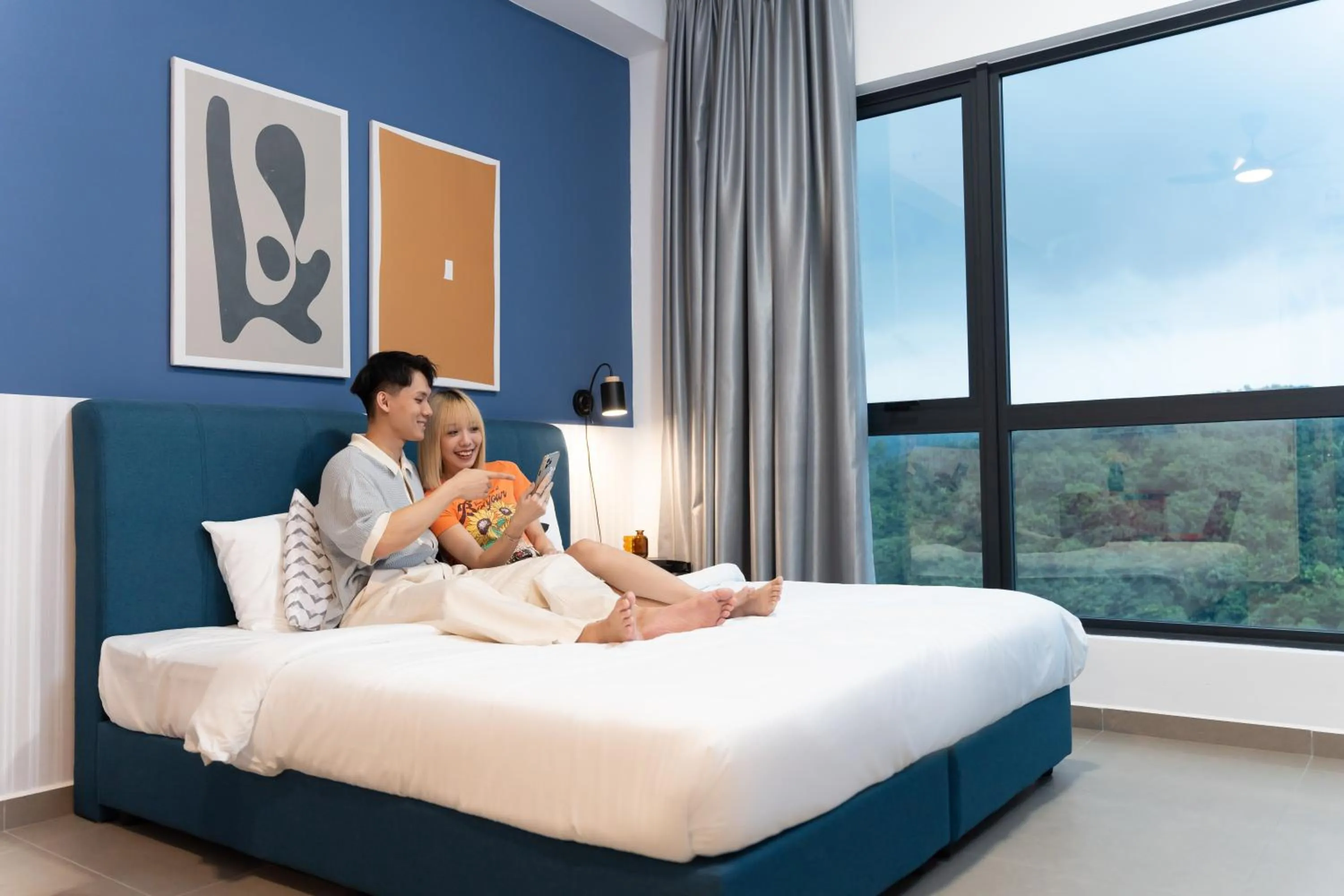 Bed in Mossaz Leisure Suites Kuala Lumpur