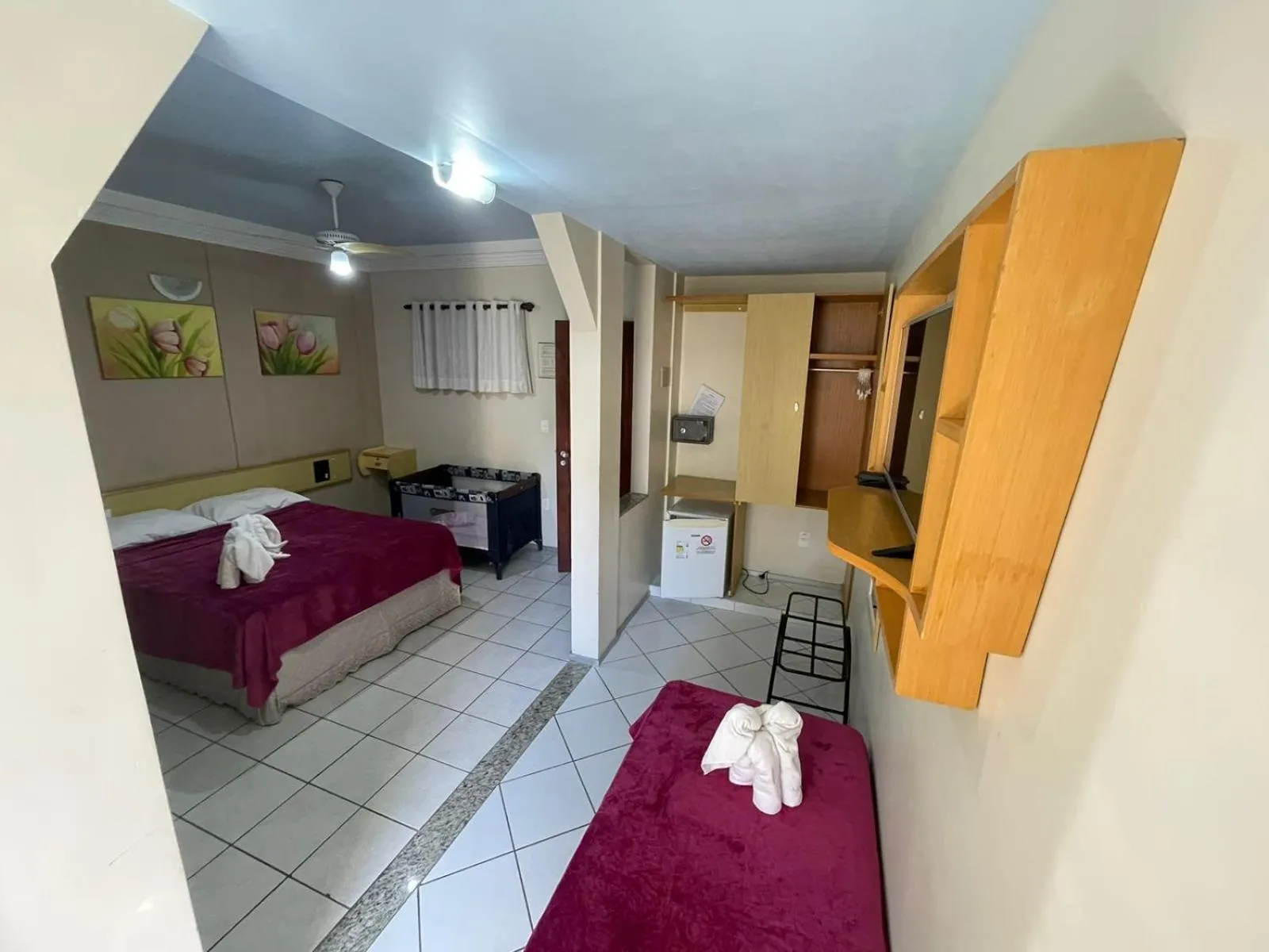 Bed in Pousada Recifes de Corais