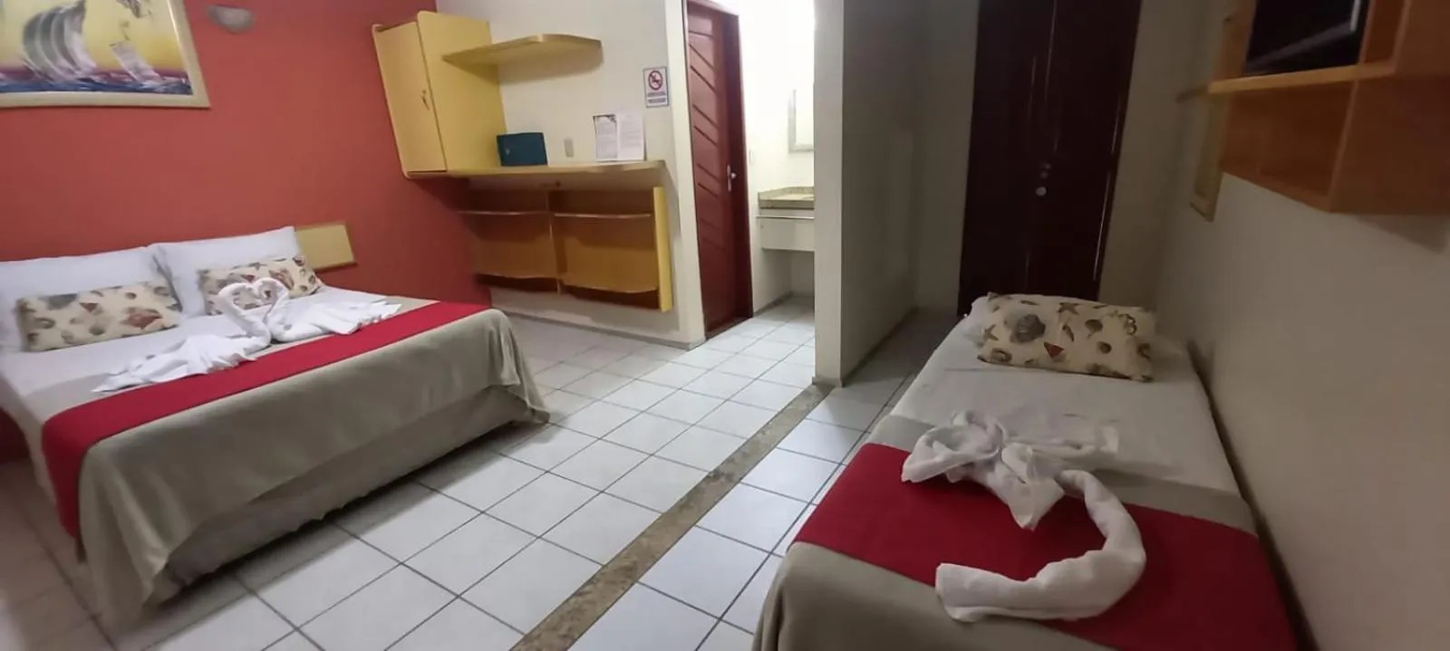 Bed in Pousada Recifes de Corais