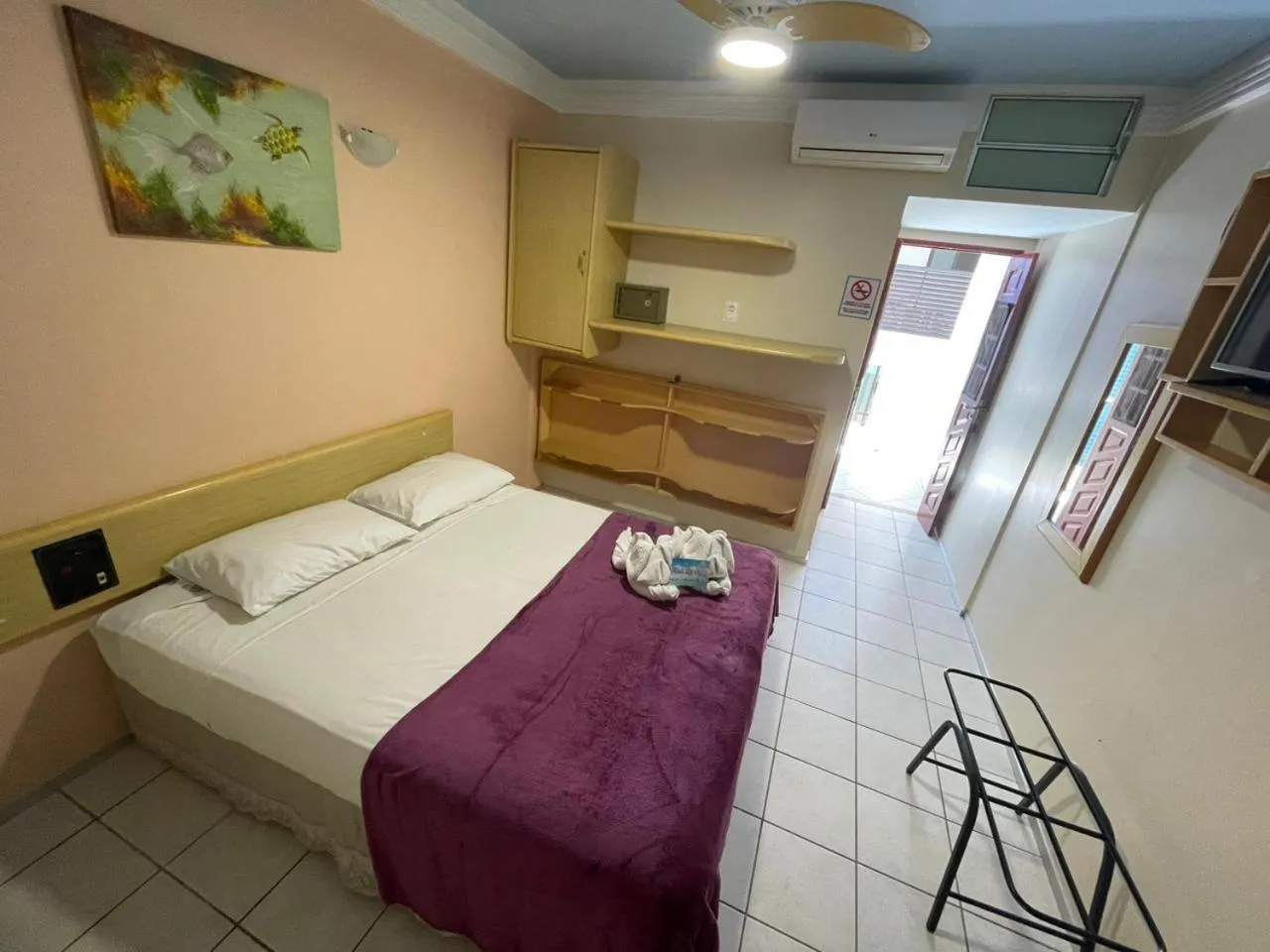 Balcony/Terrace, Bed in Pousada Recifes de Corais