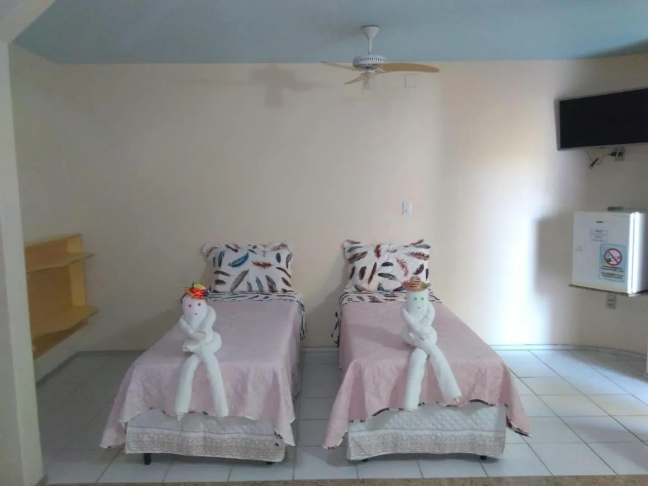 Bed in Pousada Recifes de Corais