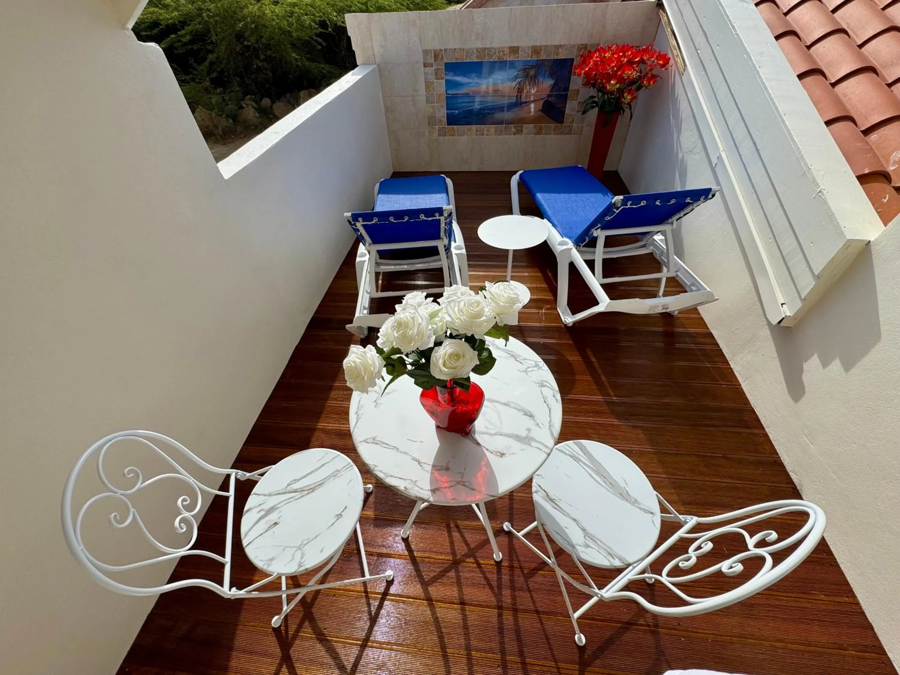 Balcony/Terrace in Boutique Hotel Swiss Paradise Aruba Villas and Suites