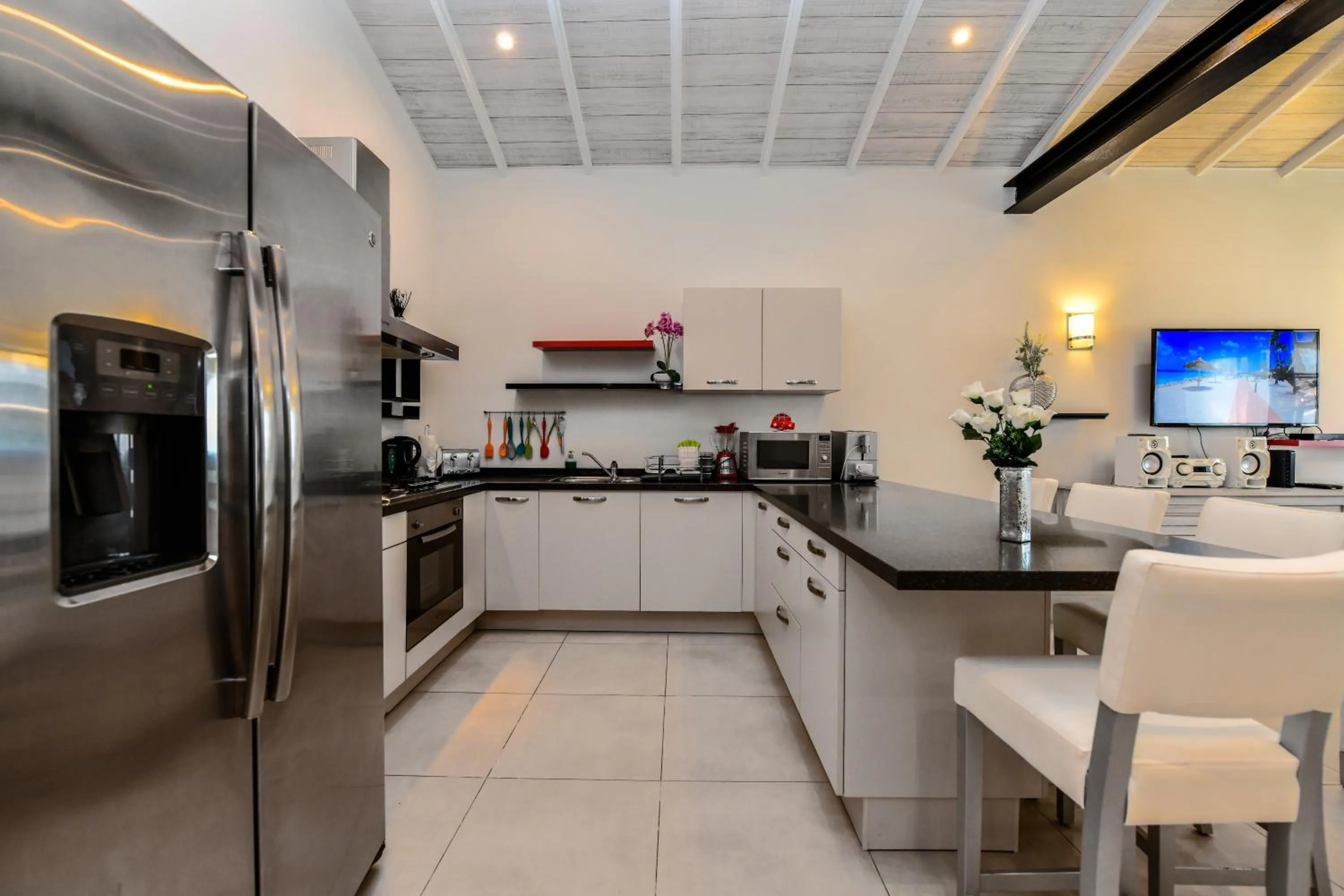 TV and multimedia in Boutique Hotel Swiss Paradise Aruba Villas and Suites