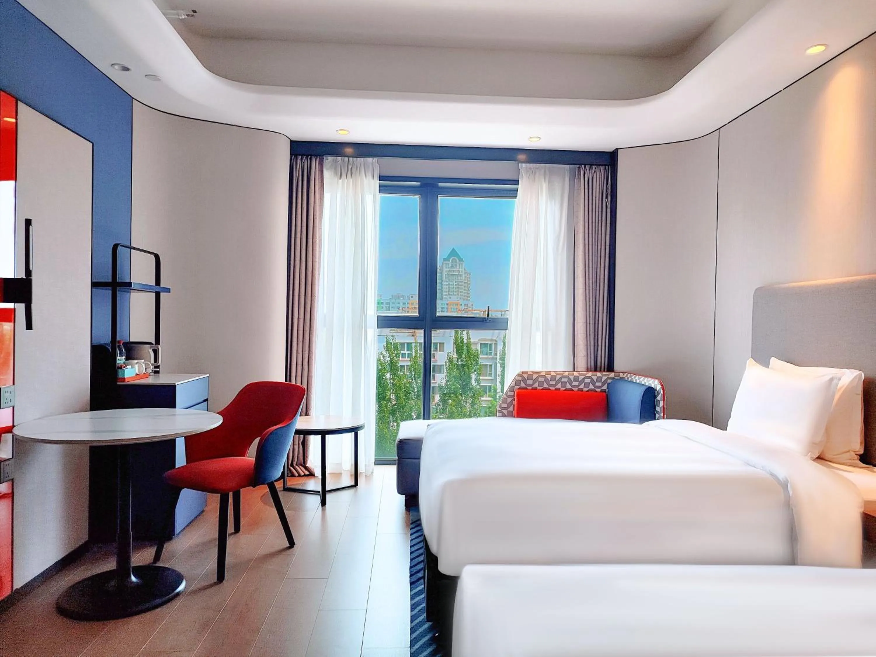 City view, Bed in Holiday Inn Express Beijing Conference Center by IHG