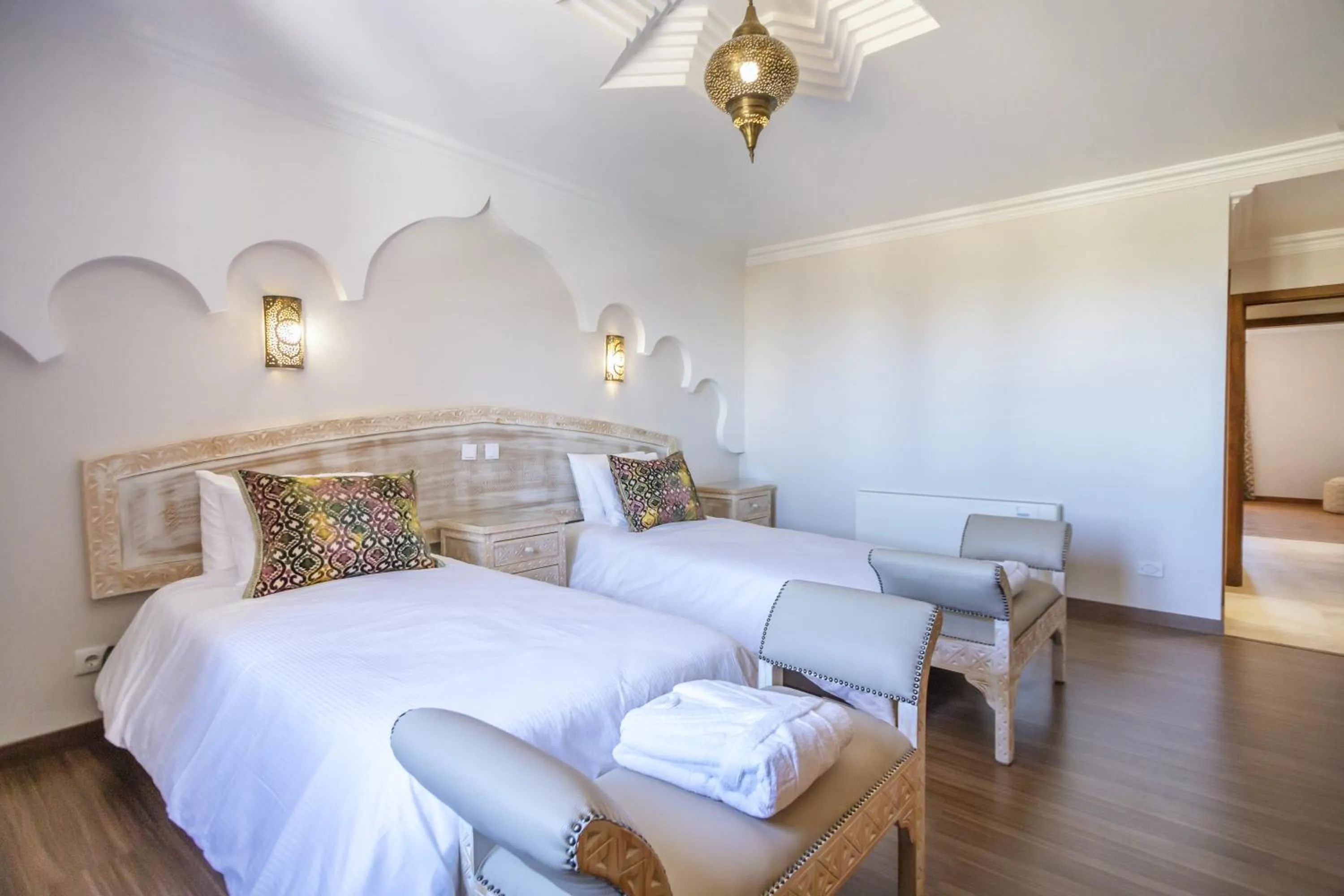 Bed in Al Karob Yoga Boutique Villa