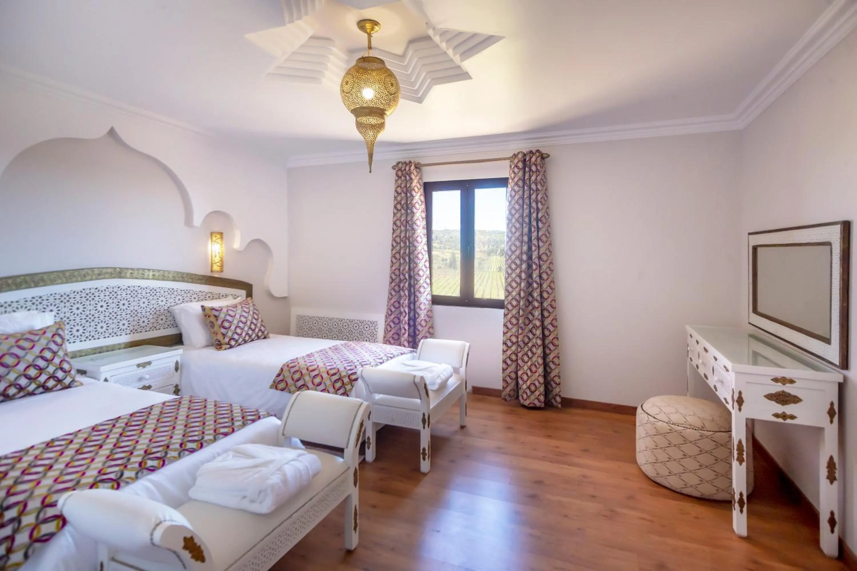 Bed in Al Karob Yoga Boutique Villa